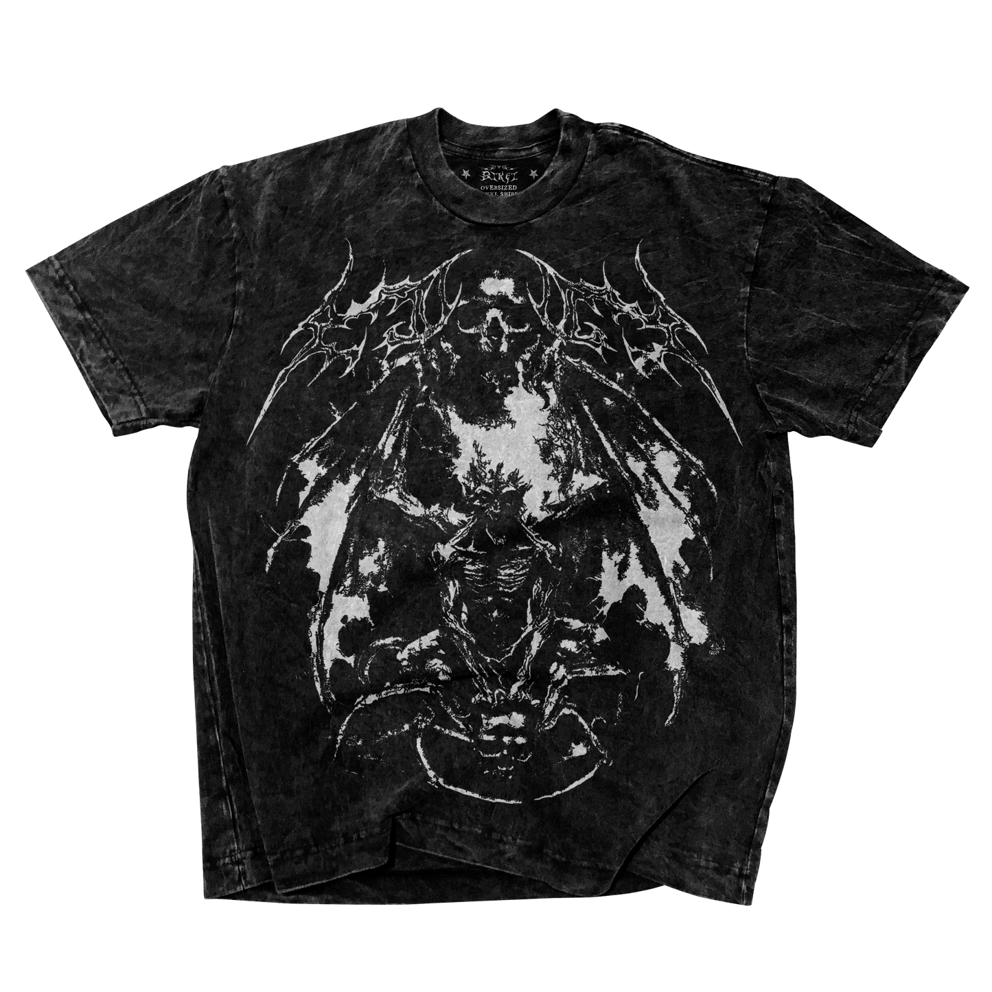 SATAN ACID WASH OVERSIZED T-SHIRT