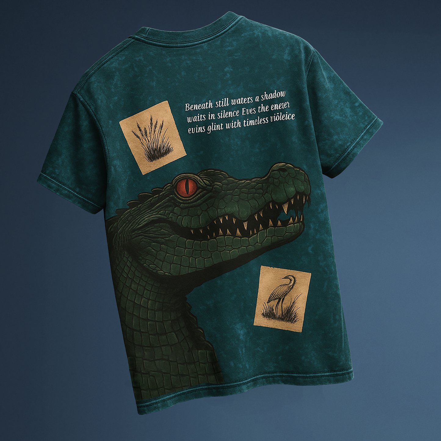 CROCODÍLE ACID WASH OVERSIZED T-SHIRT
