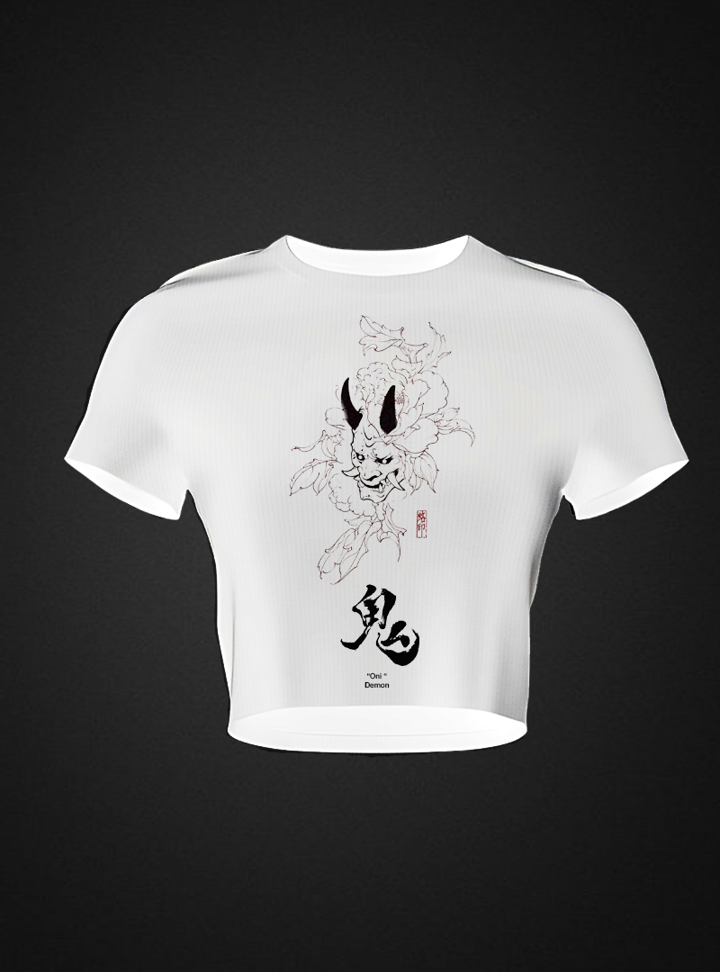 Oni Demon Ribbed Crop Top