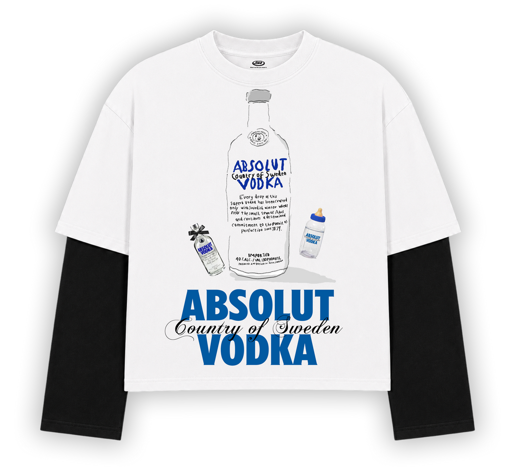 ABSOLUT SIGNATURE DETACHABLE SLEEVES T-SHIRT