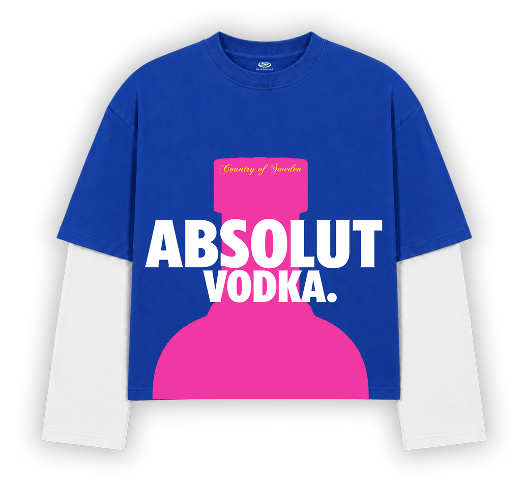 ABSOLUT VODKA. DETACHABLE SLEEVES T-SHIRT