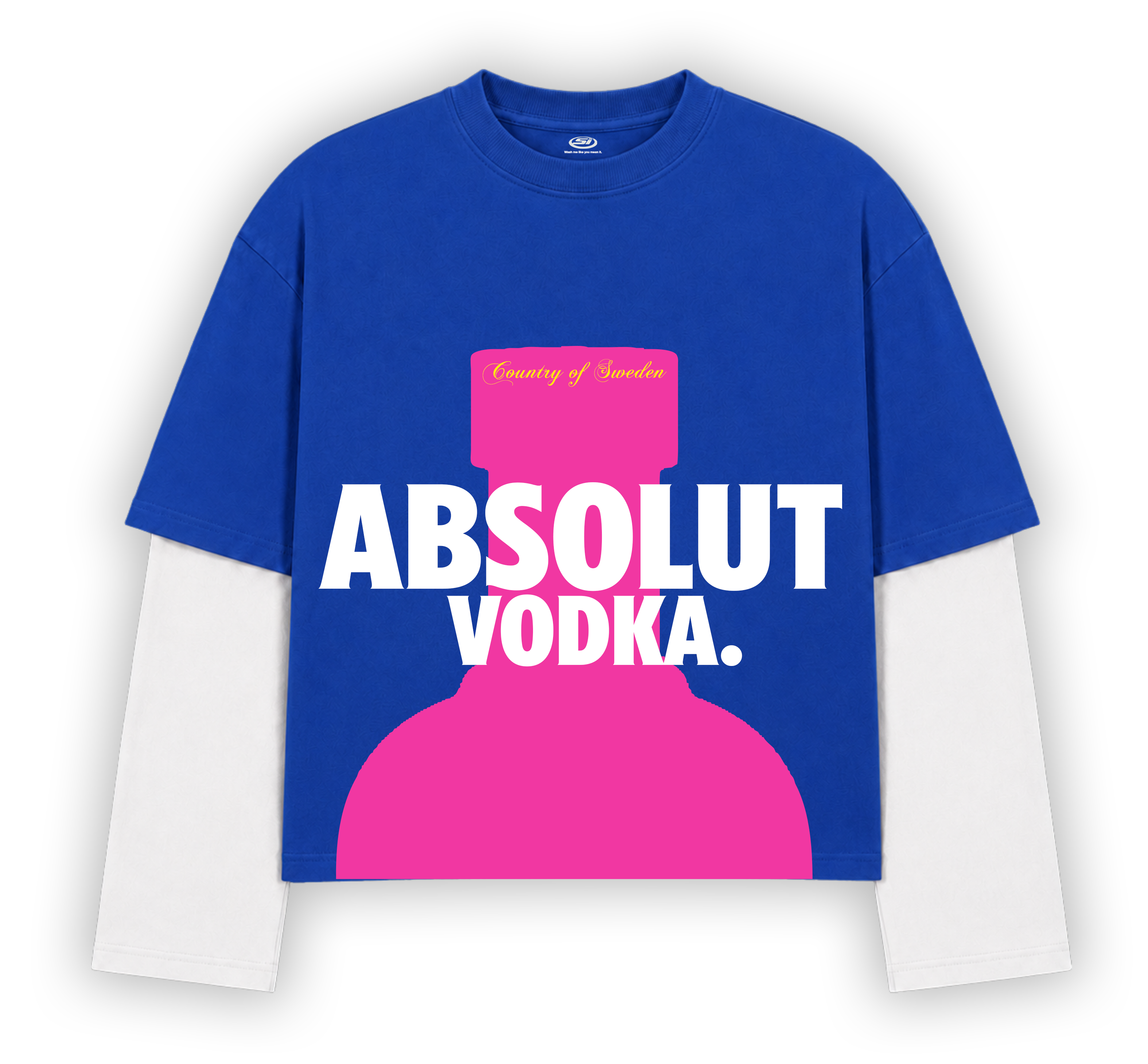 ABSOLUT VODKA. DETACHABLE SLEEVES T-SHIRT