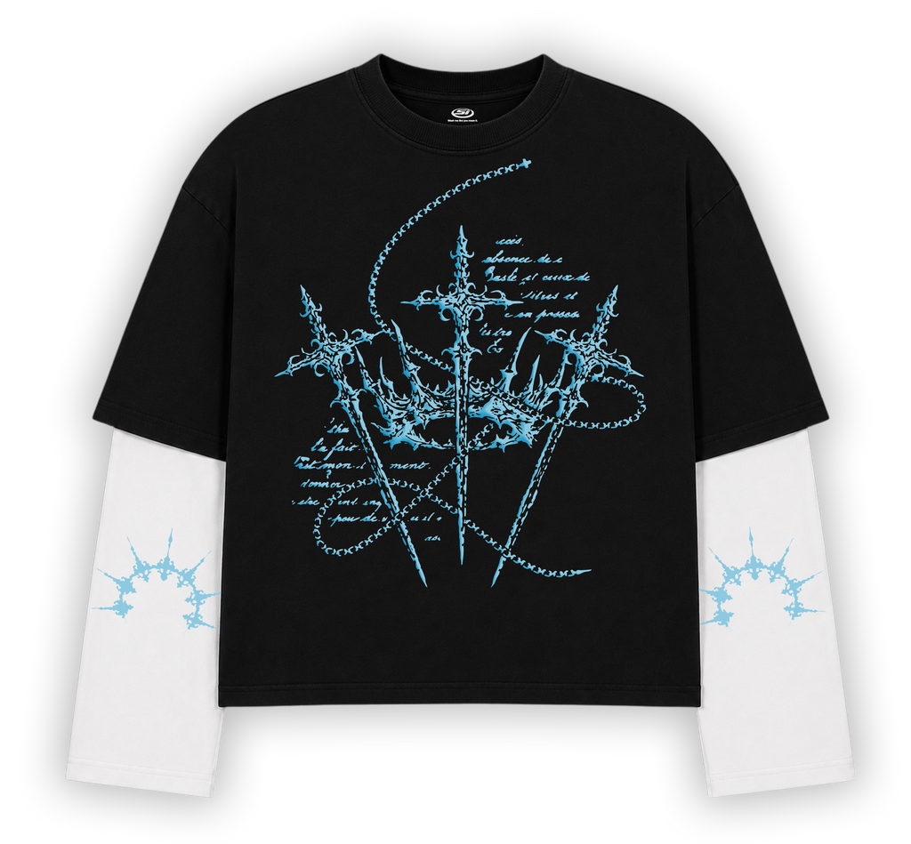 TRI SWORDS DETACHABLE SLEEVES T-SHIRT
