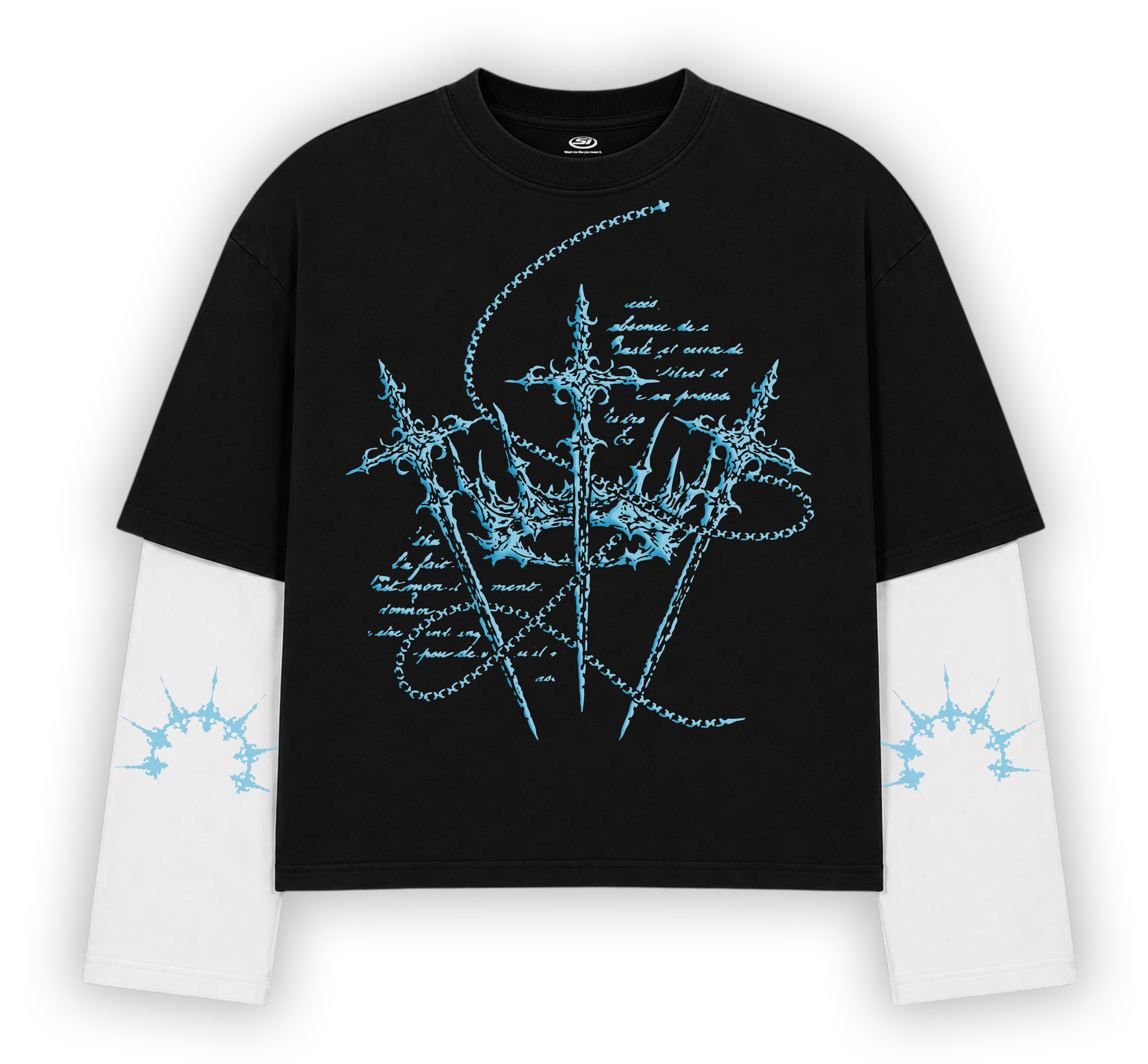 TRI SWORDS DETACHABLE SLEEVES T-SHIRT