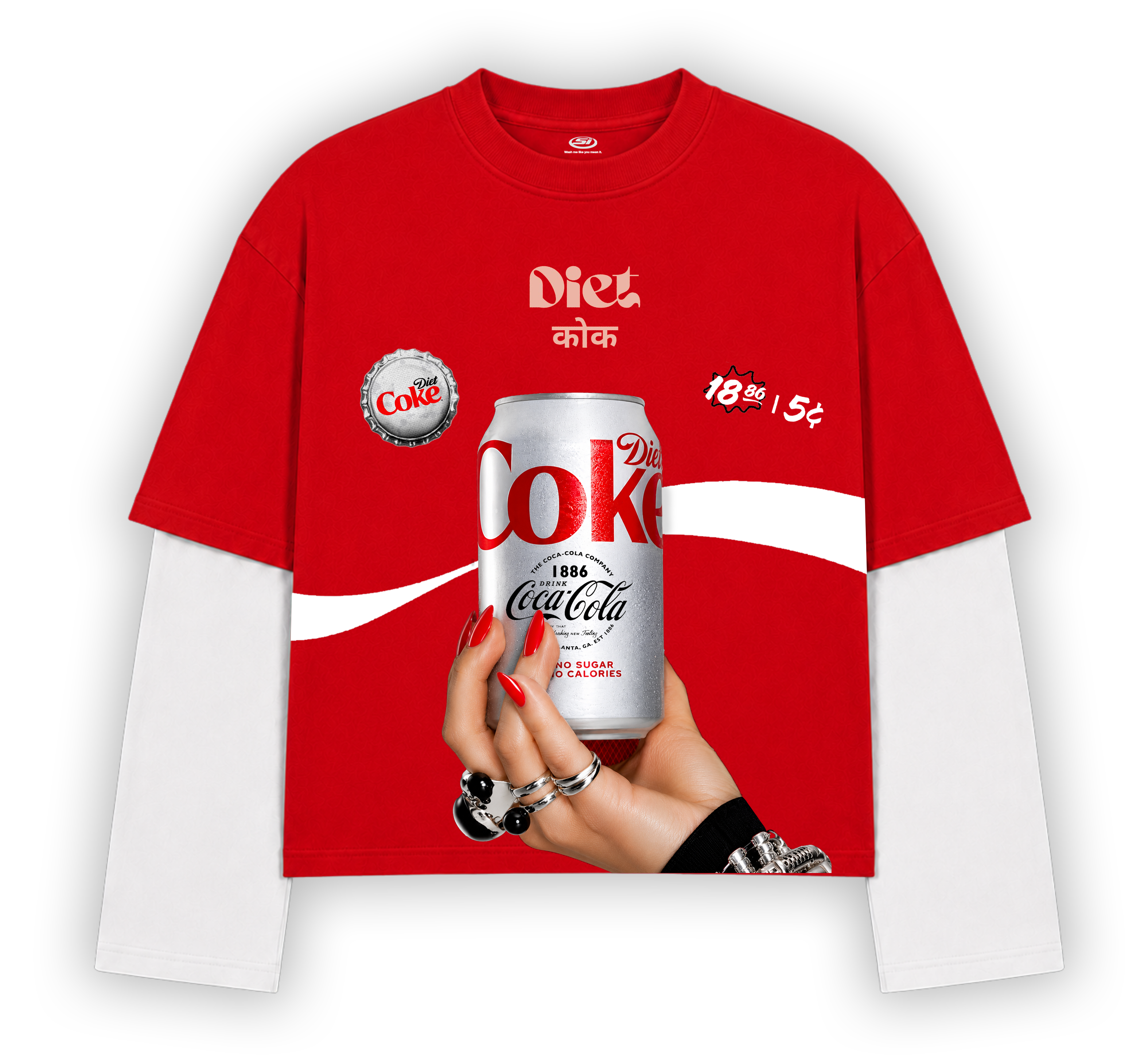 DIET COKE DETACHABLE SLEEVES T-SHIRT