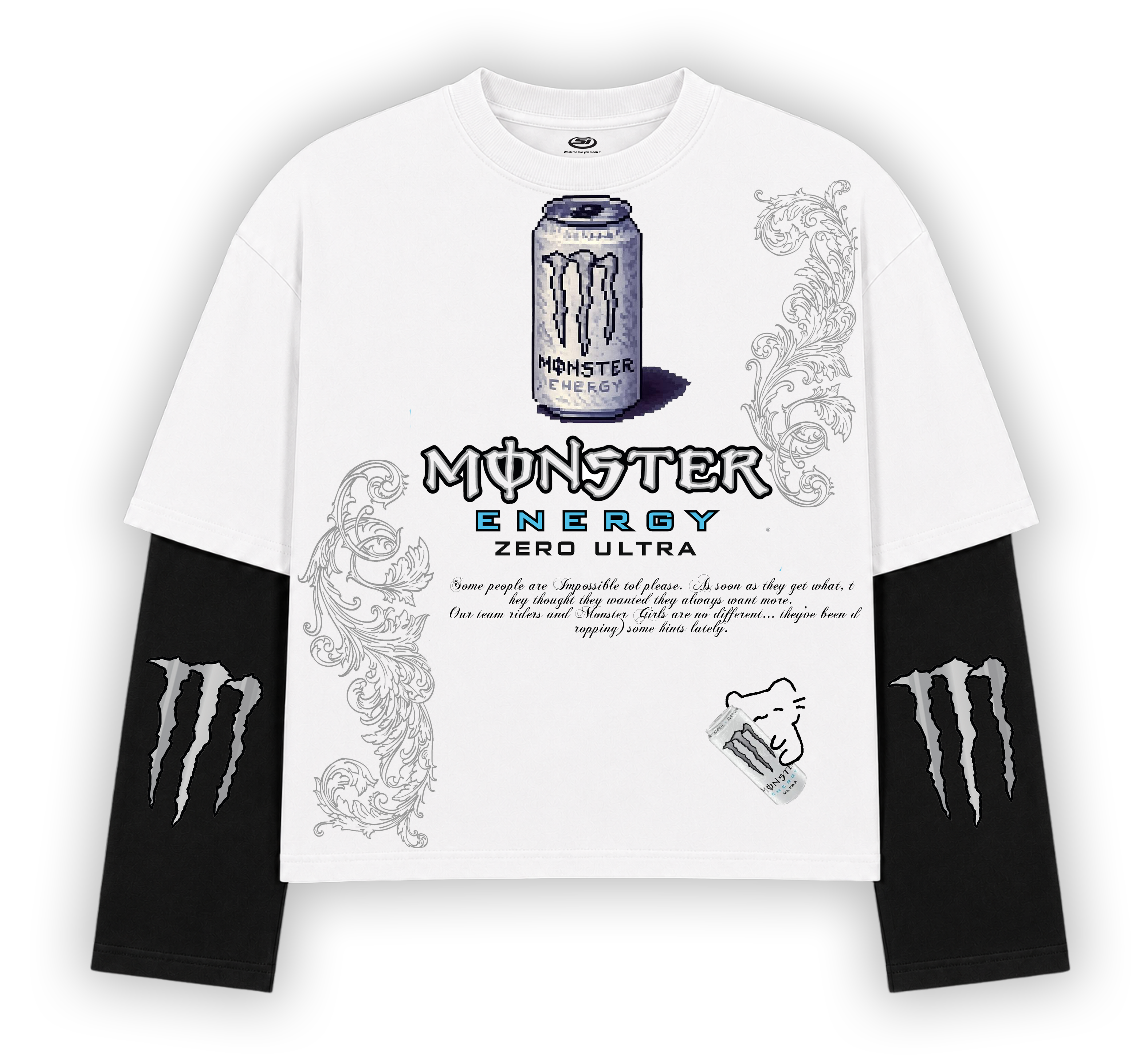 MONSTER ENERGY DETACHABLE SLEEVES T-SHIRT