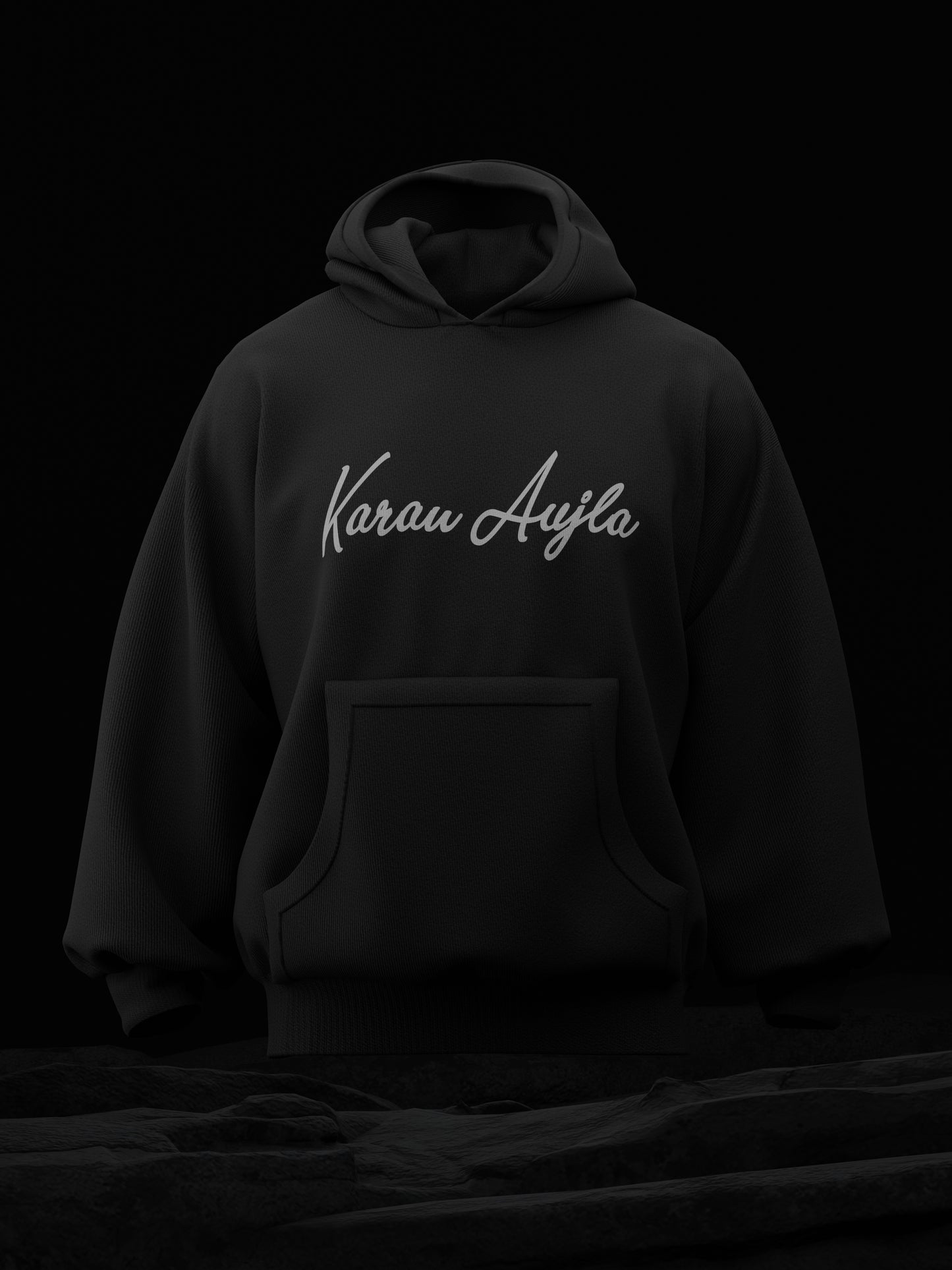 Karan Aujla It was all a dream Black Oversized Hoodie