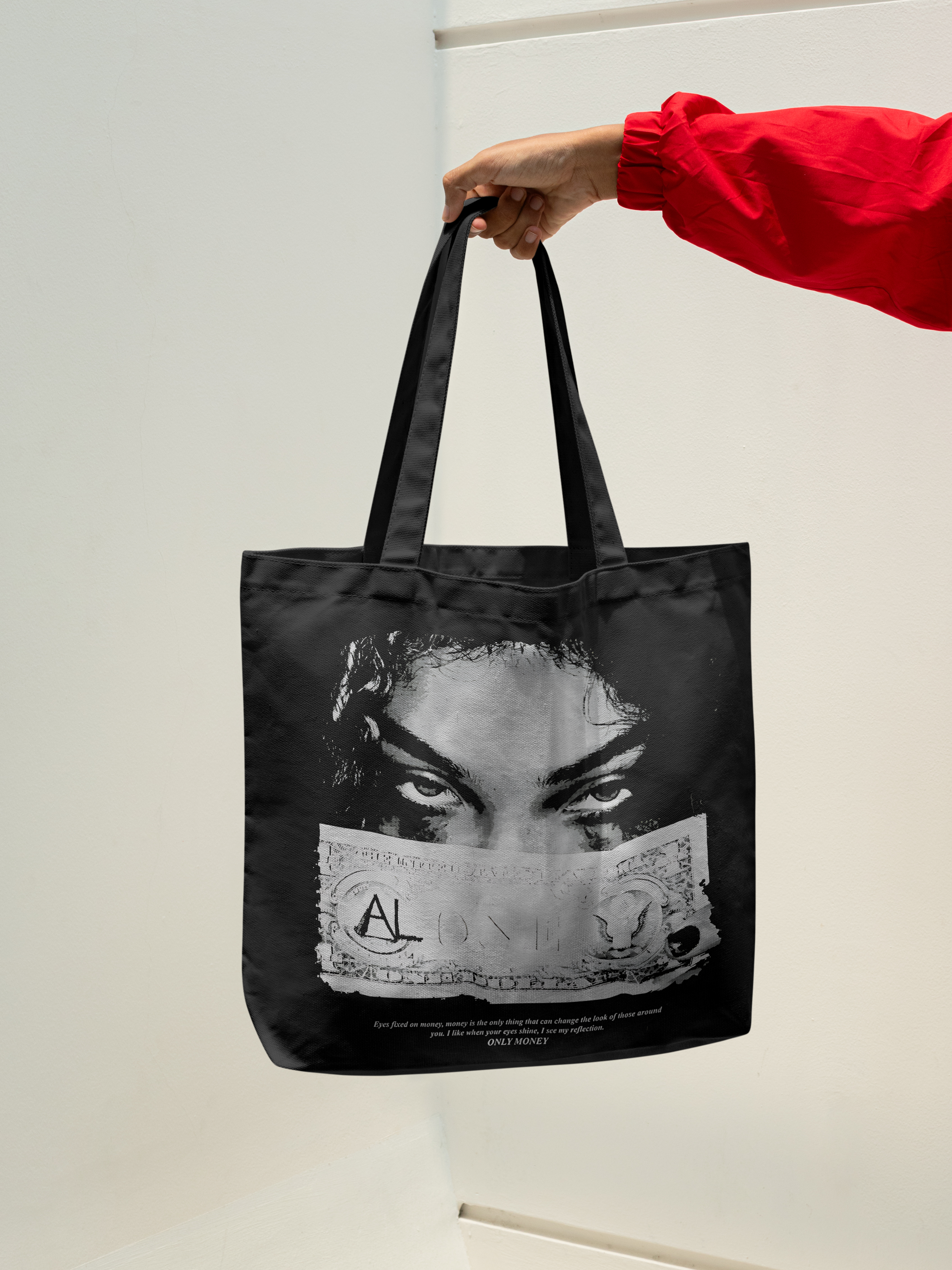 ALONE MONEY TOTE BAG