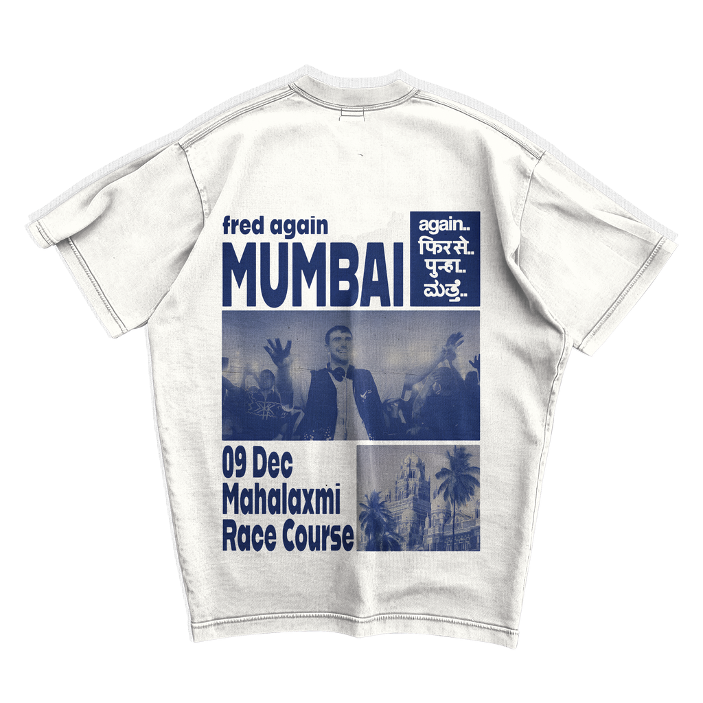 FRED AGAIN IND' TOUR MUMBAI OVERSIZED T-SHIRT