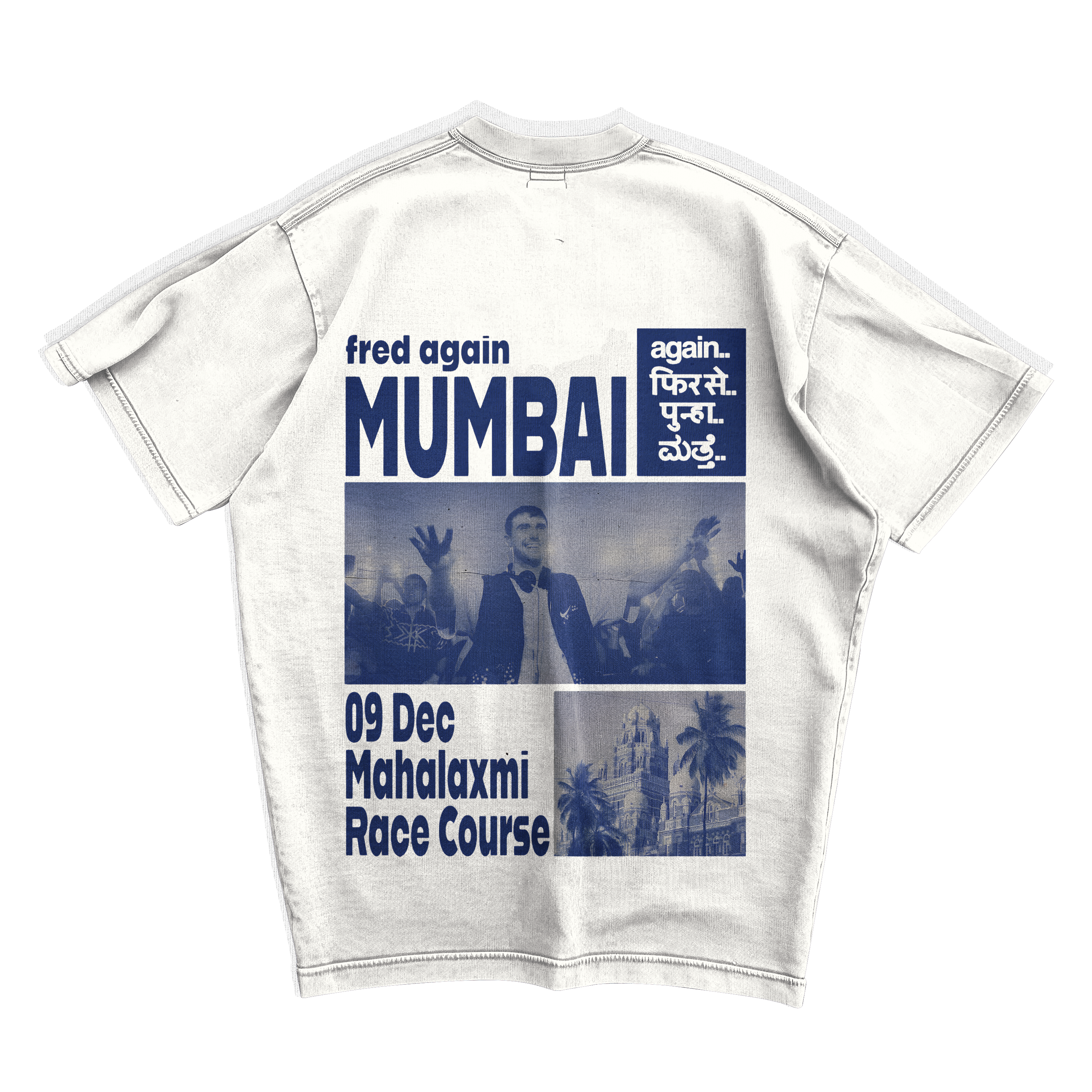 FRED AGAIN IND' TOUR MUMBAI OVERSIZED T-SHIRT