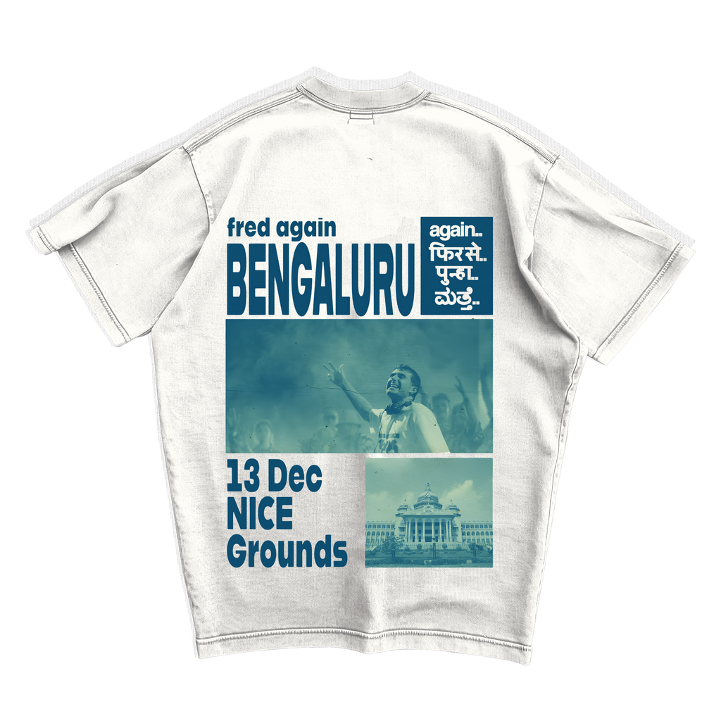 FRED AGAIN IND' TOUR BENGALURU OVERSIZED T-SHIRT