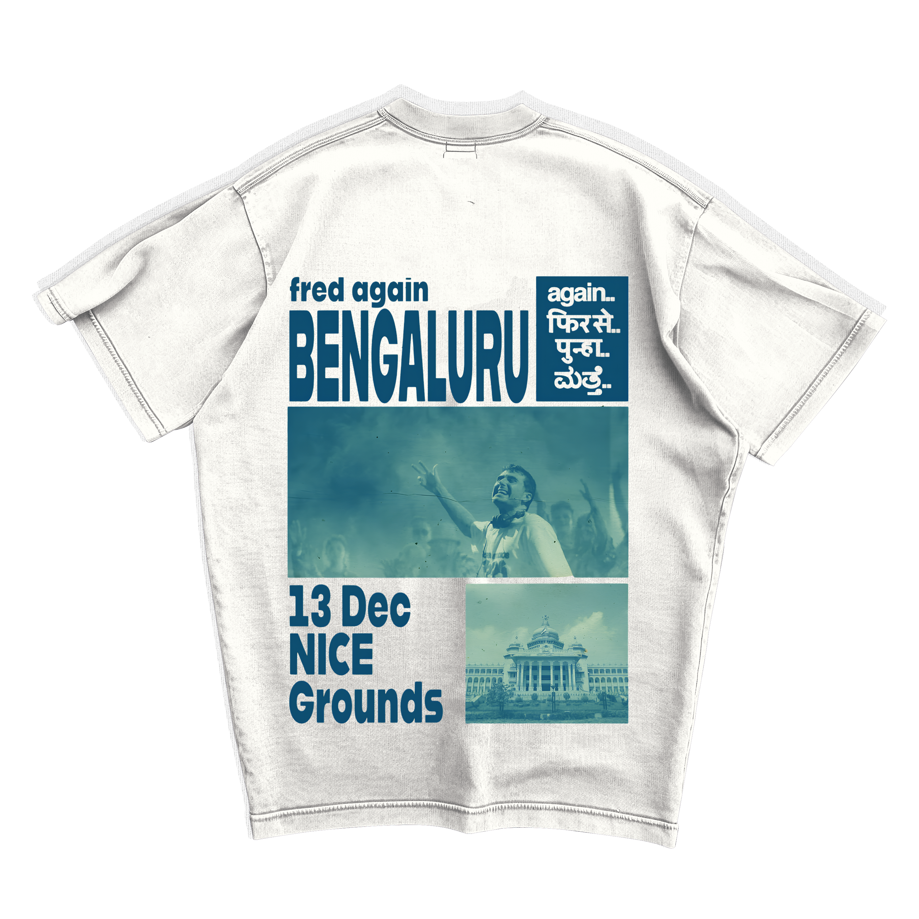 FRED AGAIN IND' TOUR BENGALURU OVERSIZED T-SHIRT