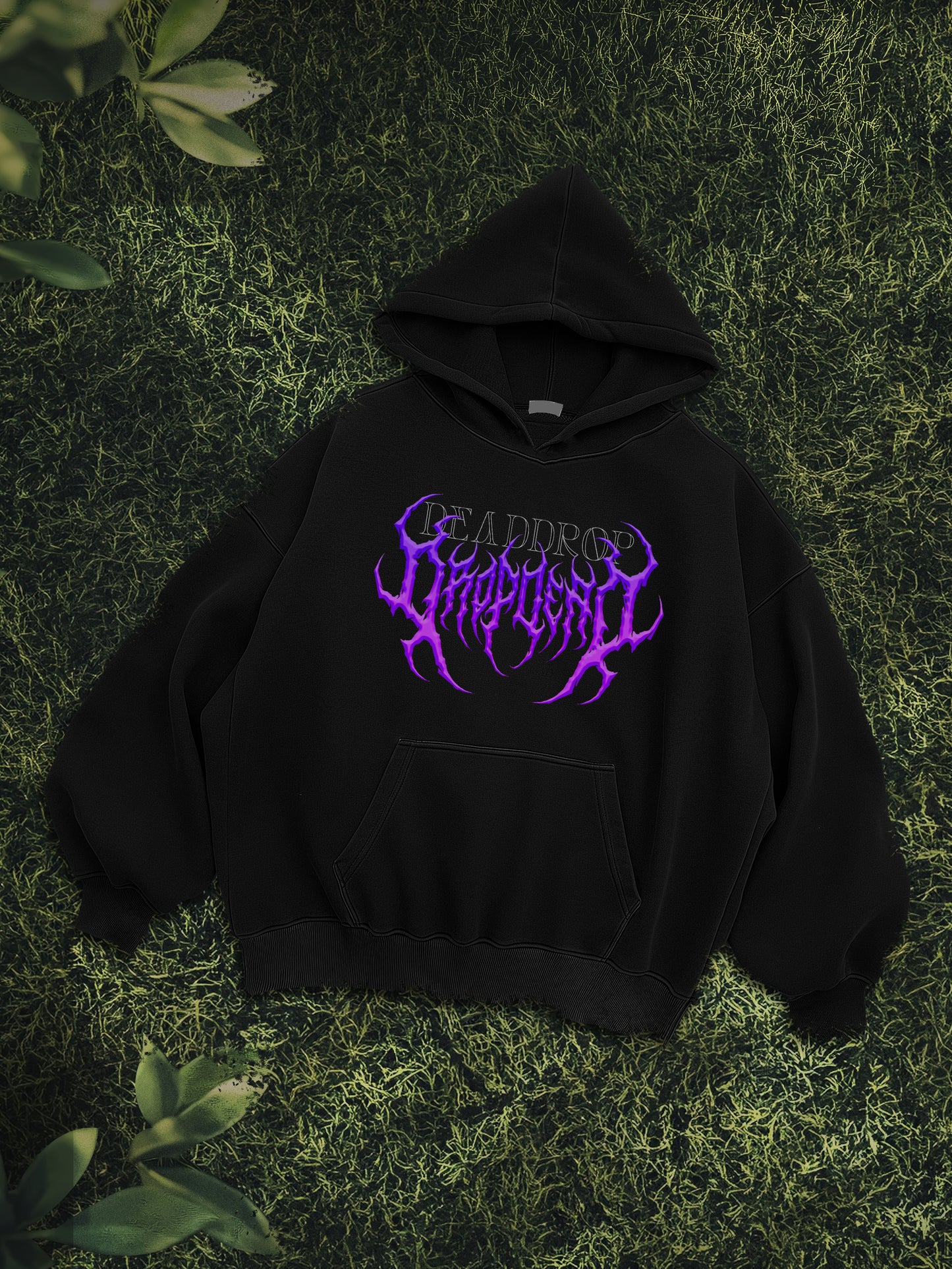 Drop Dead Black Oversized Hoodie