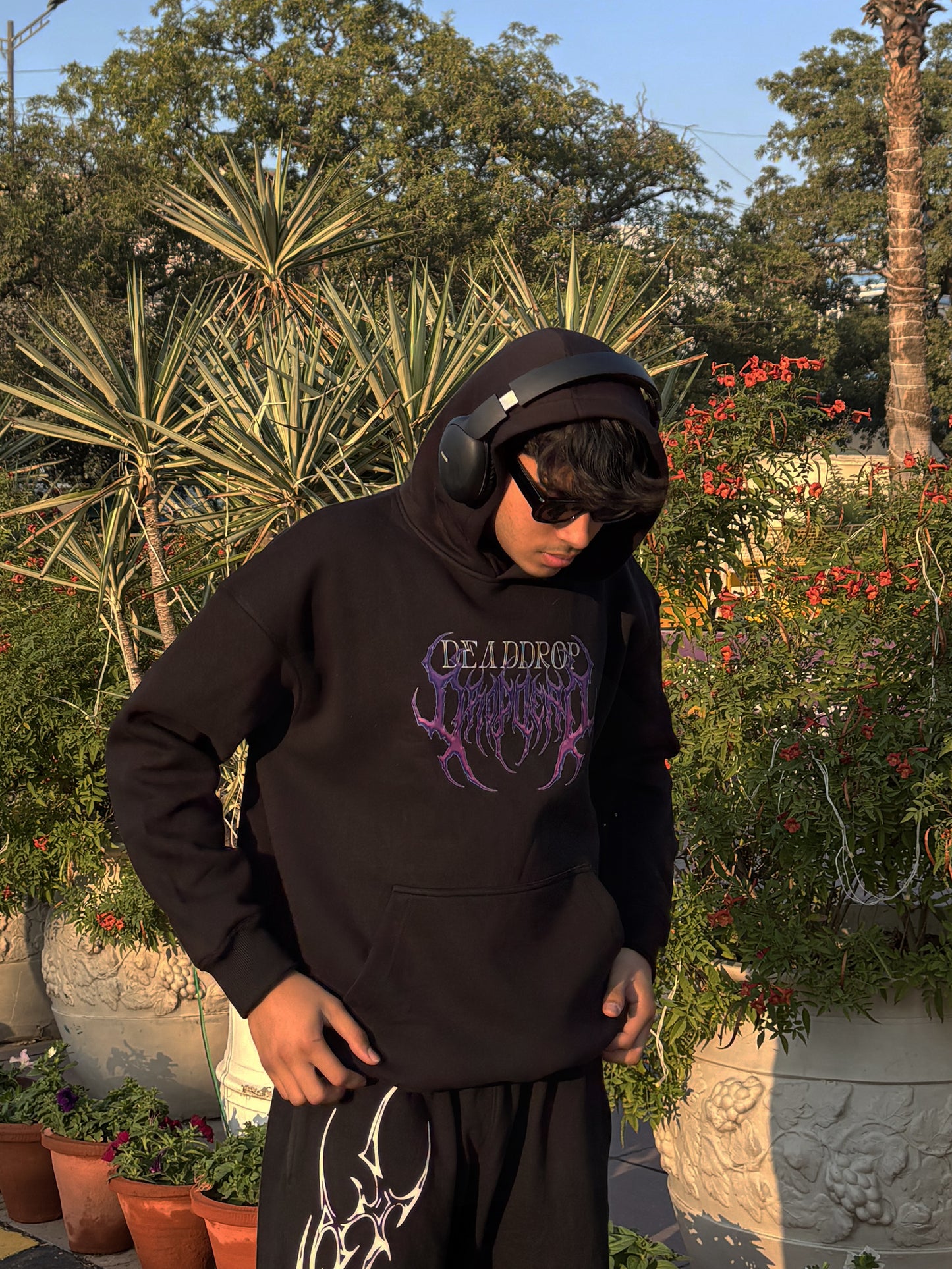 Drop Dead Black Oversized Hoodie