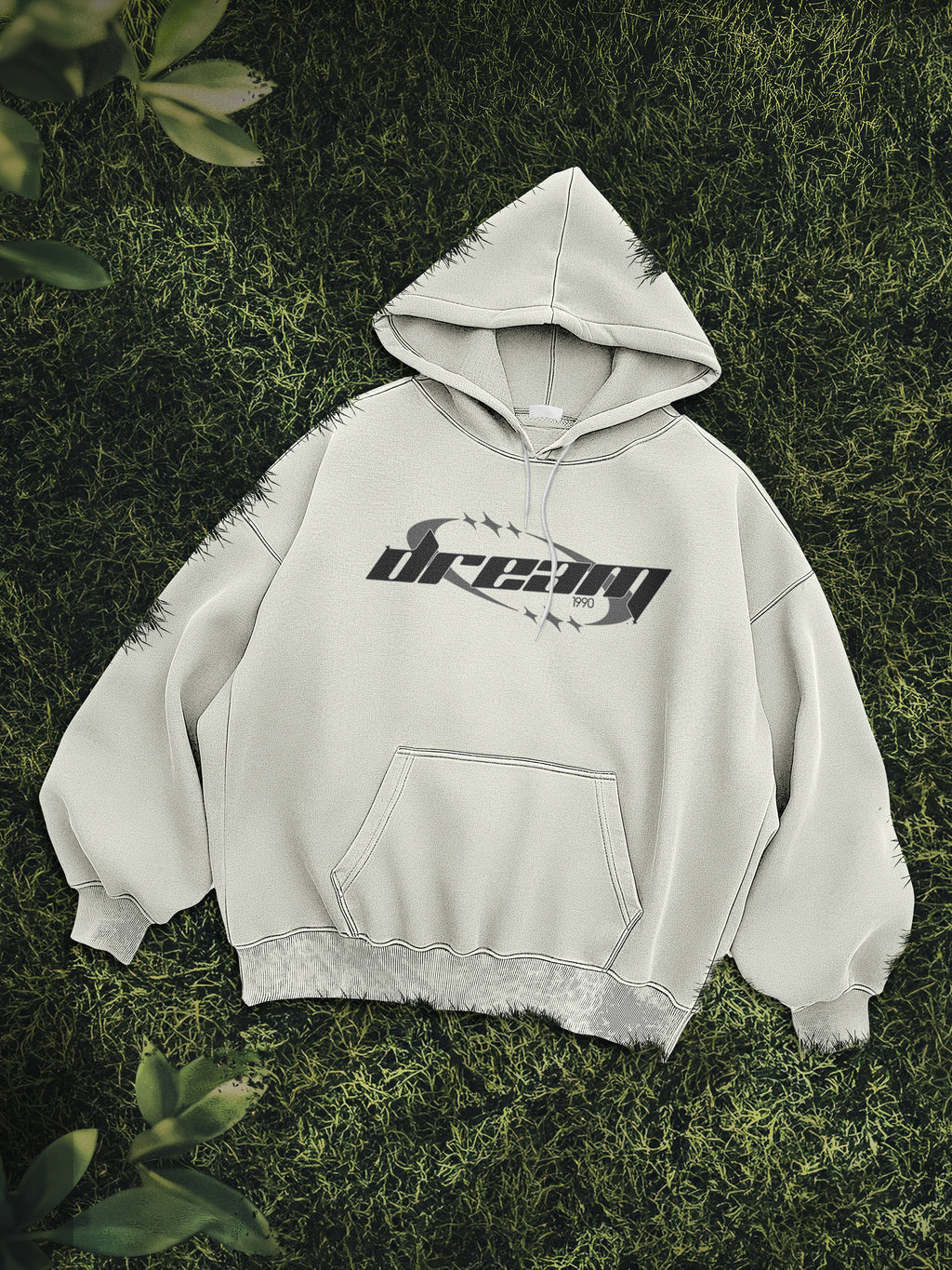 Dream Oversized Off white Hoodie