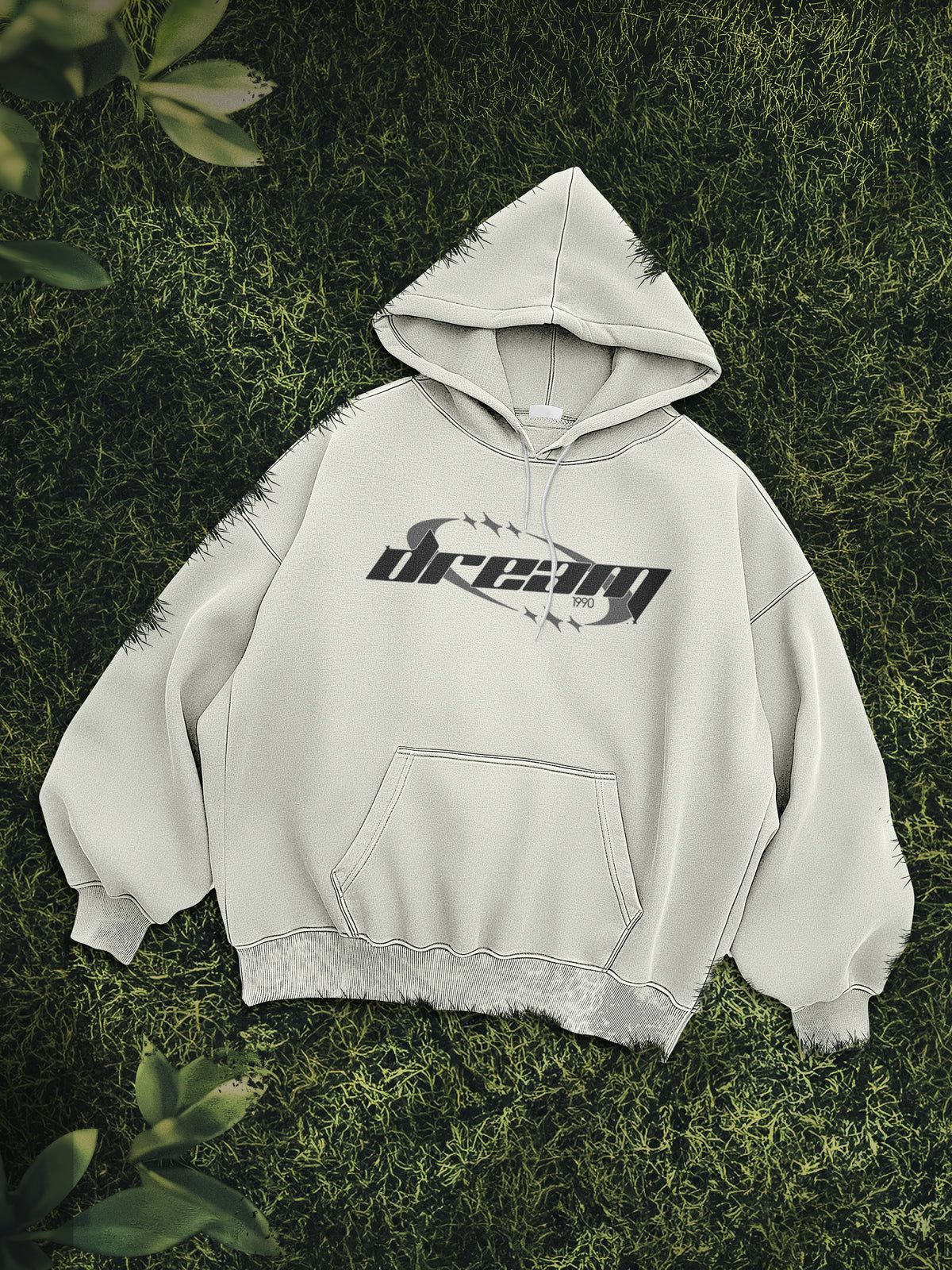 Dream Oversized Off white Hoodie