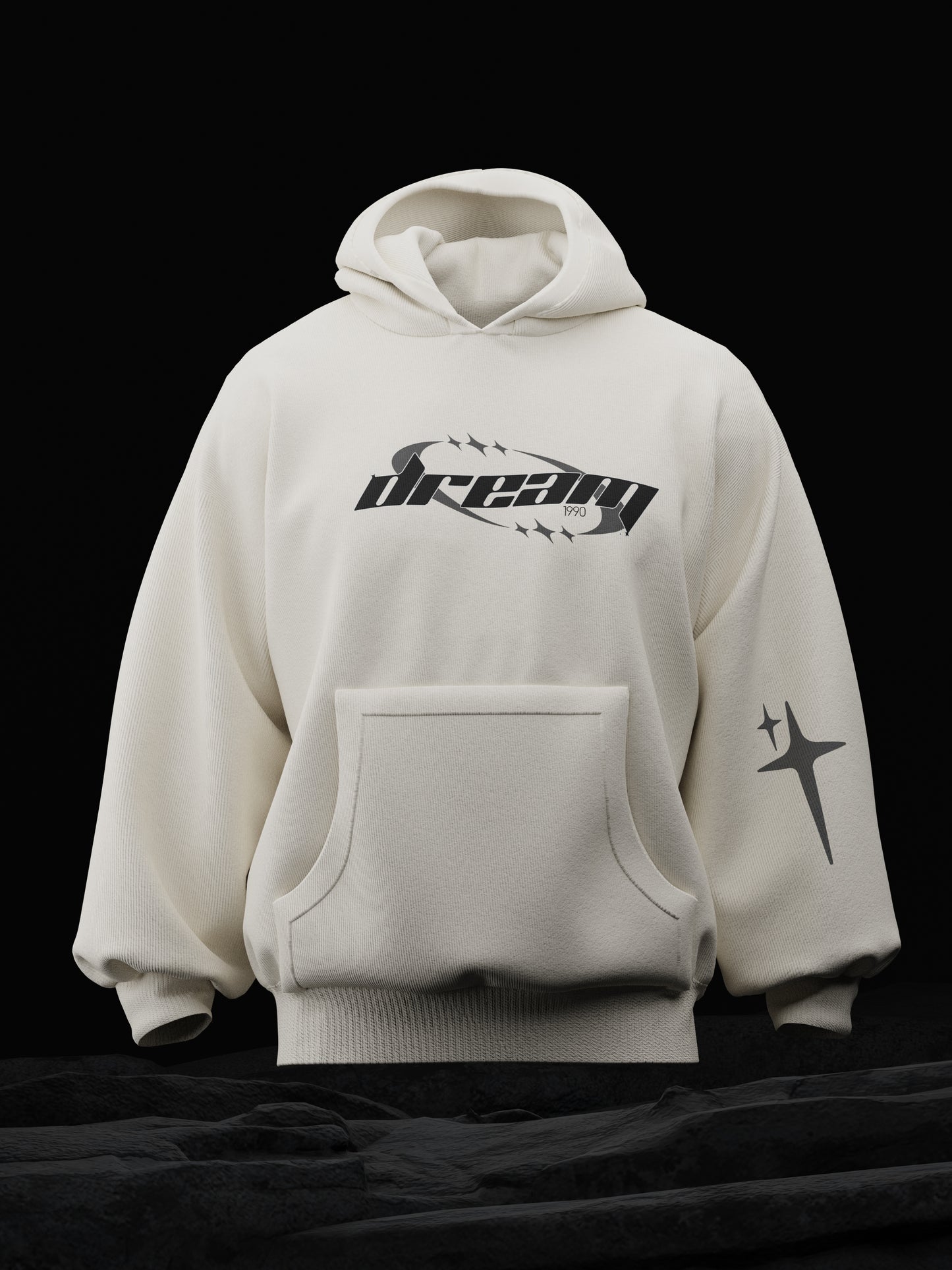 Dream Oversized Off white Hoodie