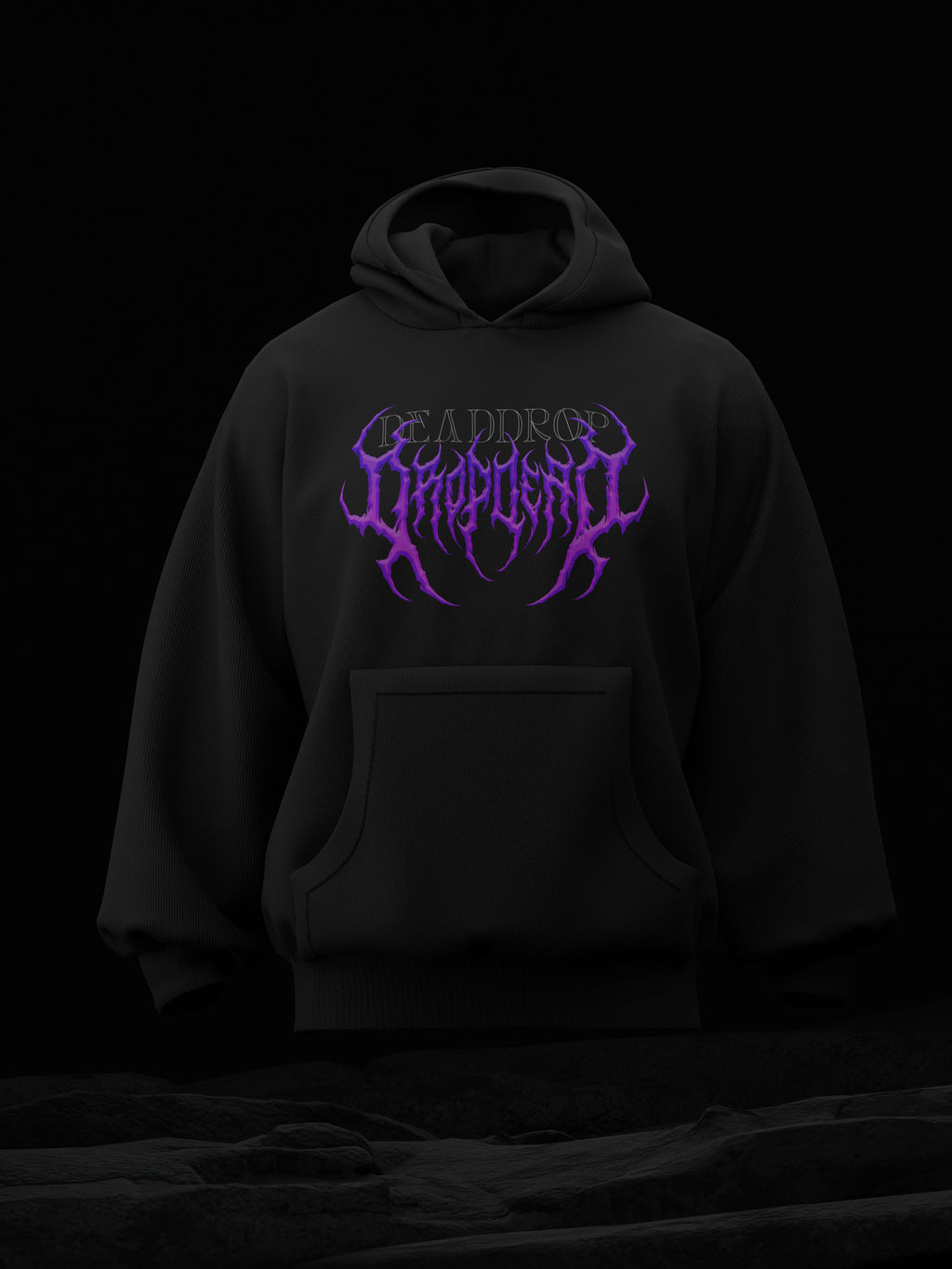 Drop Dead Black Oversized Hoodie