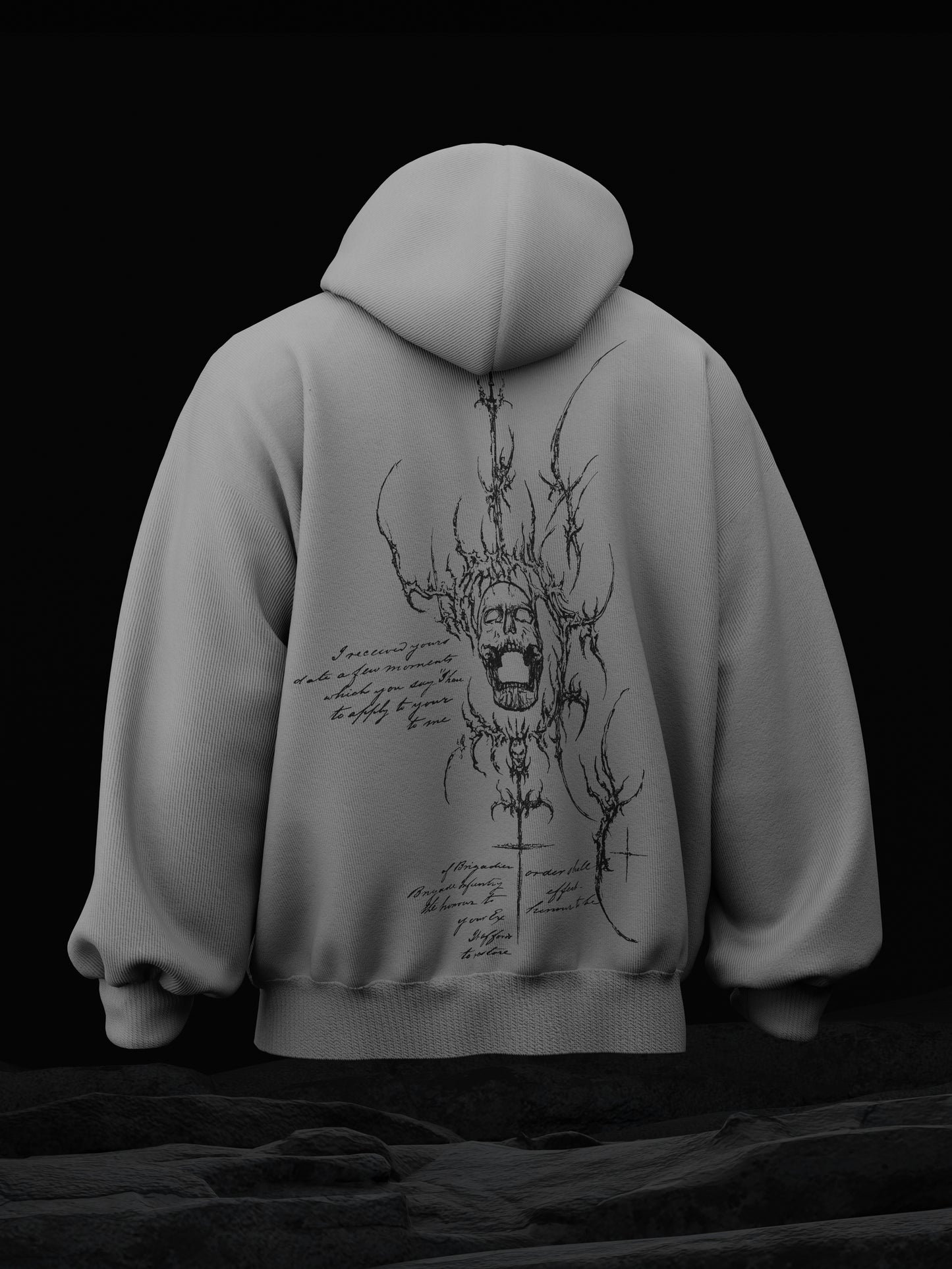 Evils Eye Grey Oversized Hoodie