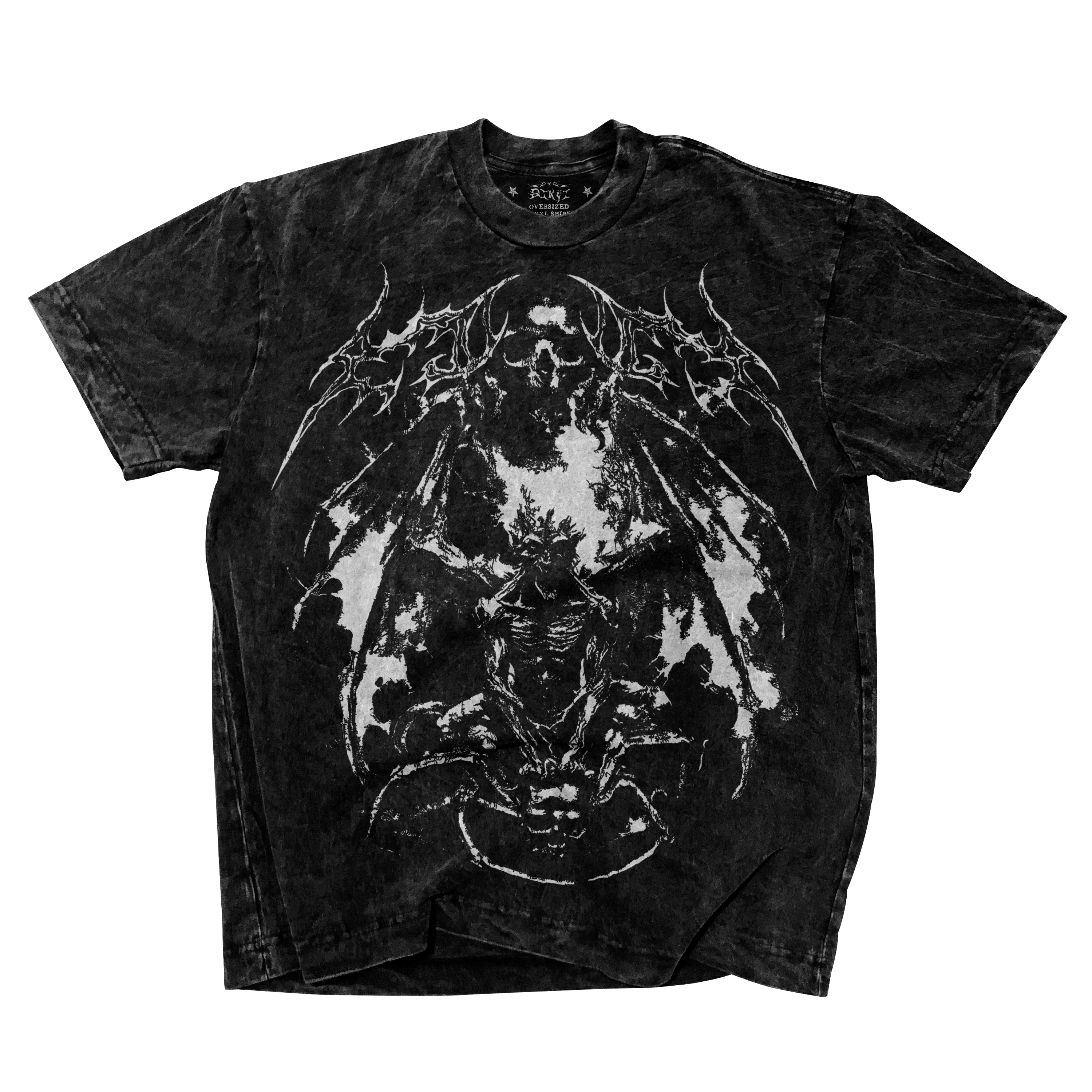 SATAN ACID WASH OVERSIZED T-SHIRT