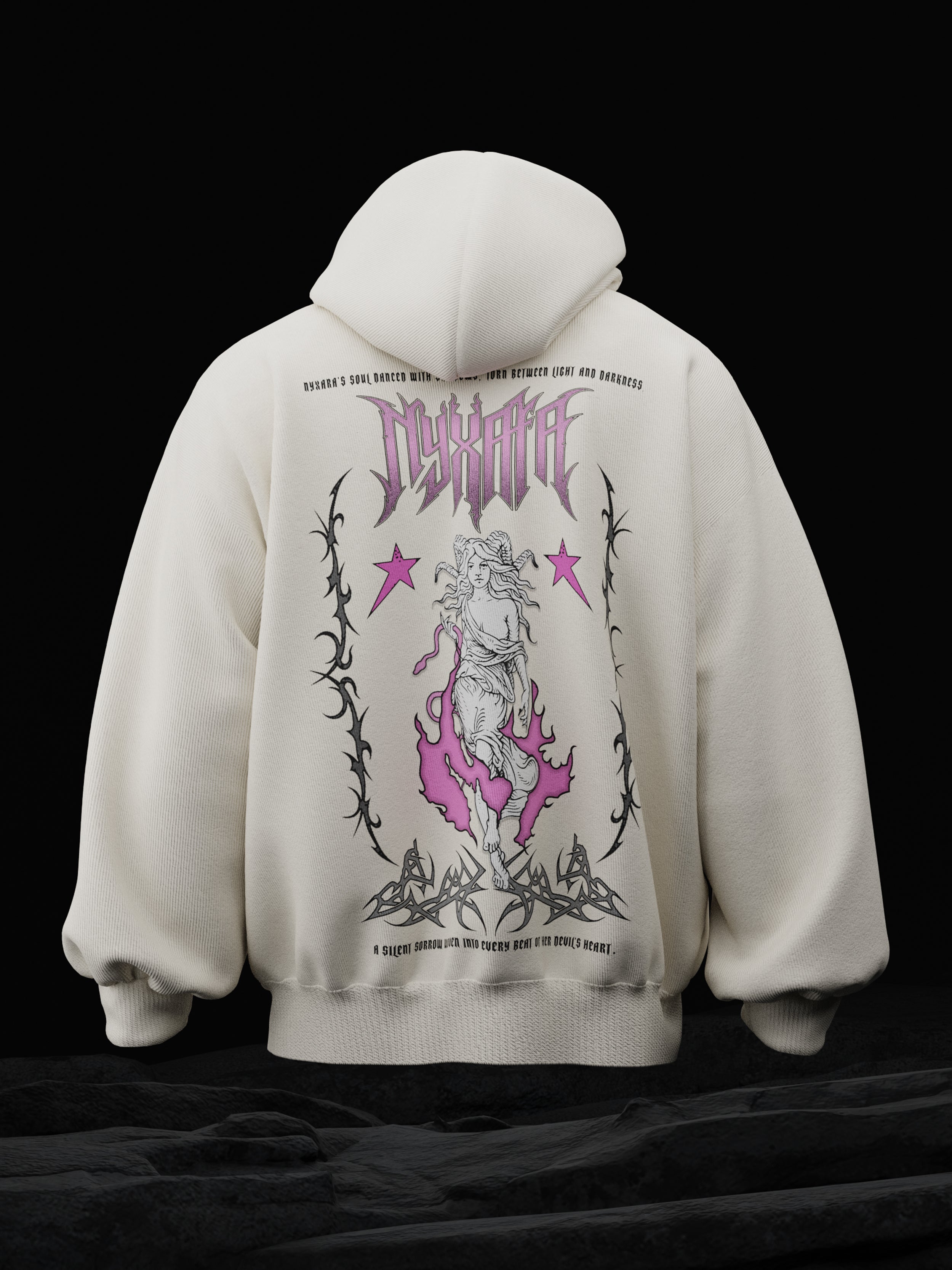 Nyxra Off White Oversized Hoodie – Sike I Store