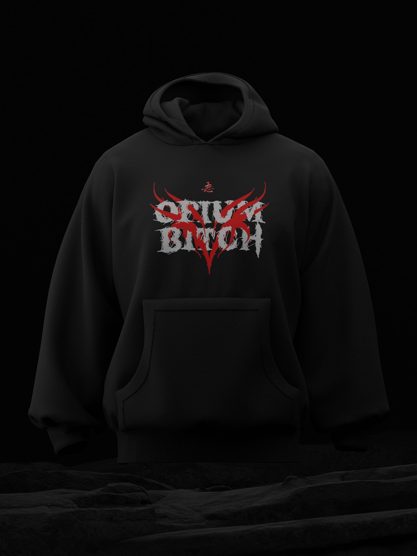 Opium Bitch Black Oversized Hoodie