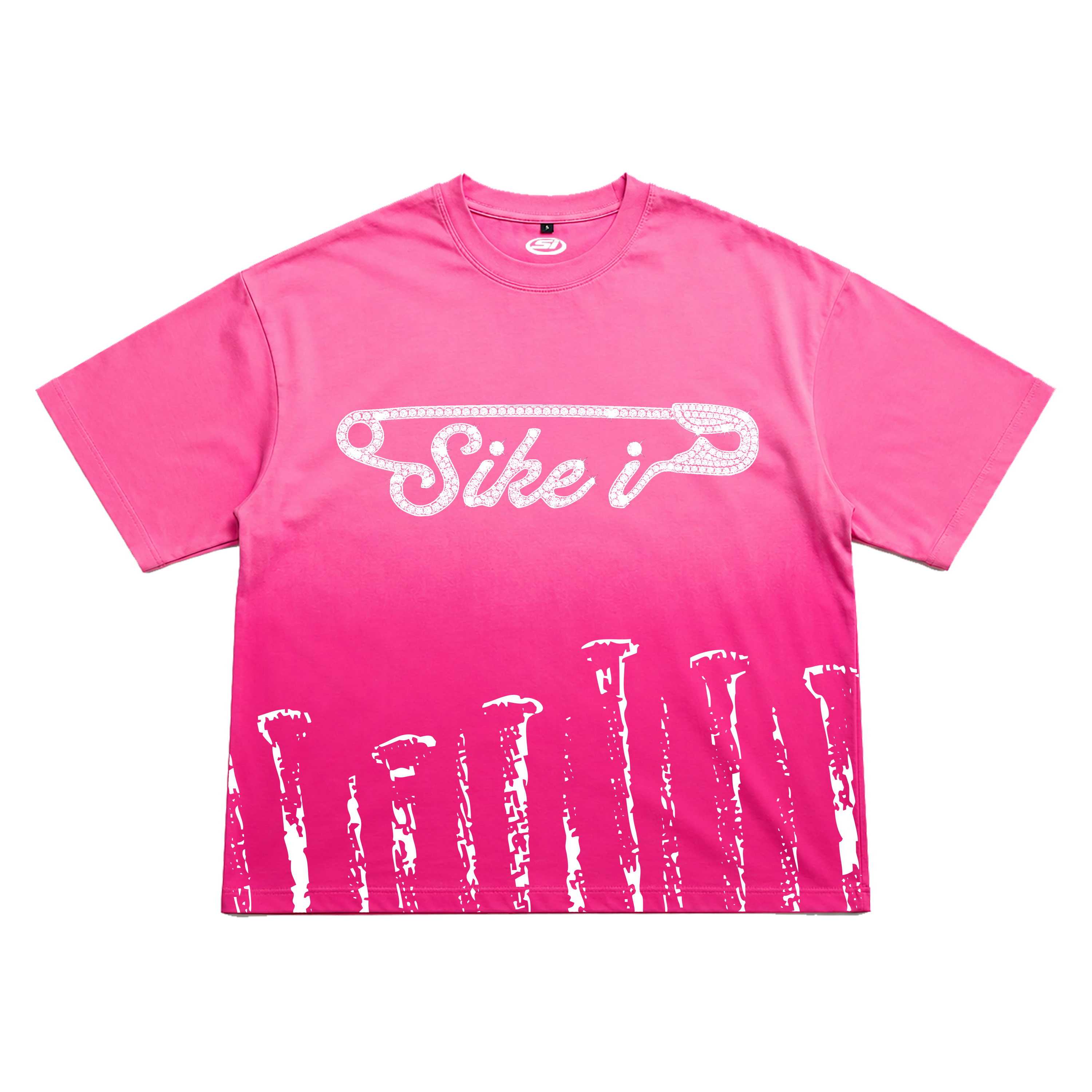 BUUBLEGUM CHAOS OMBRE OVERSIZED T-SHIRT
