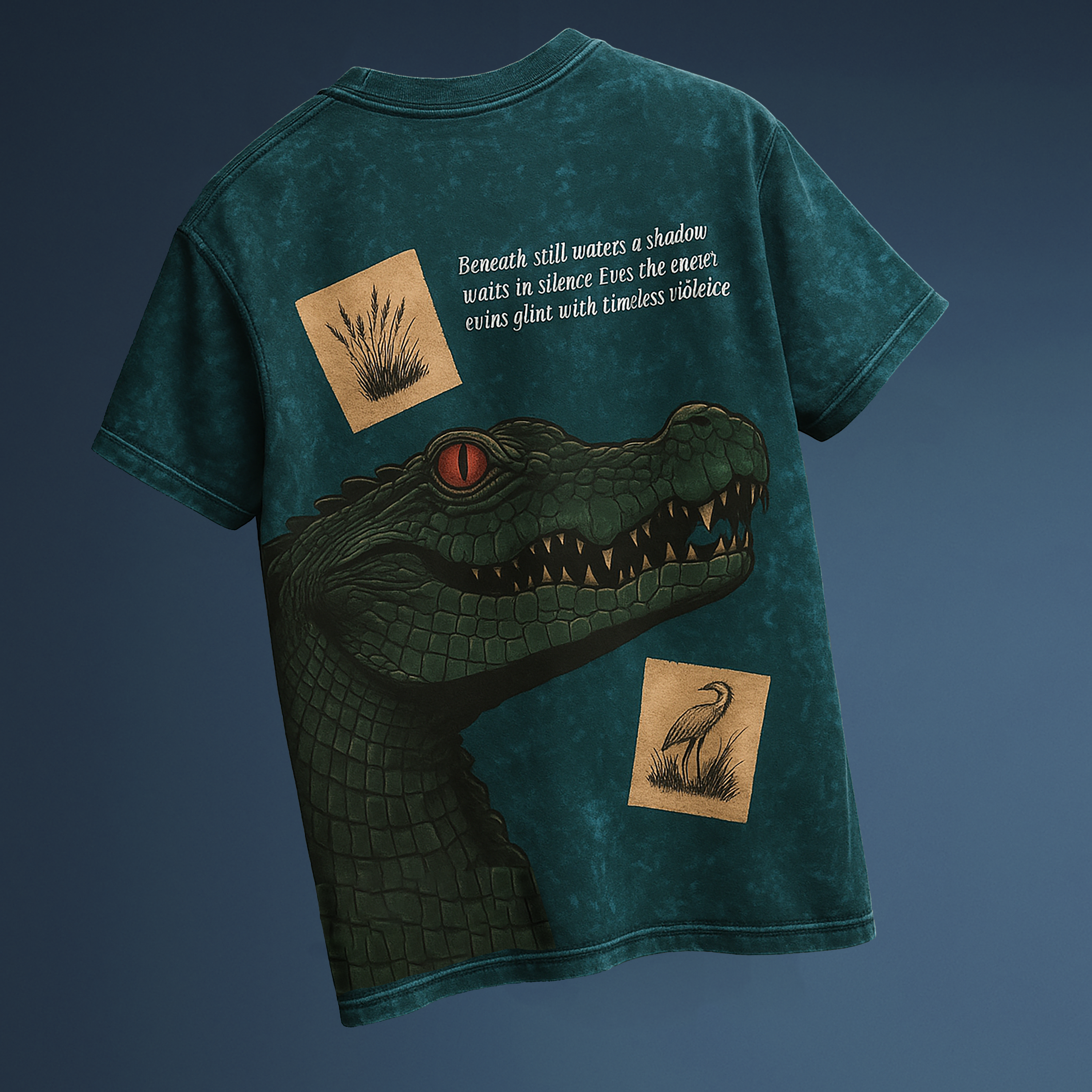 CROCODÍLE ACID WASH OVERSIZED T-SHIRT