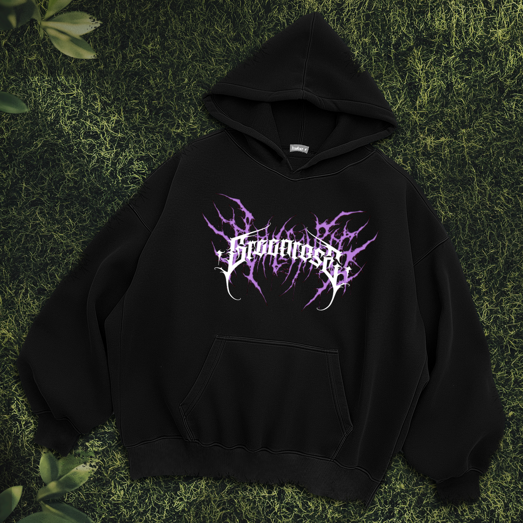 Queens Hell Black Oversized Hoodie