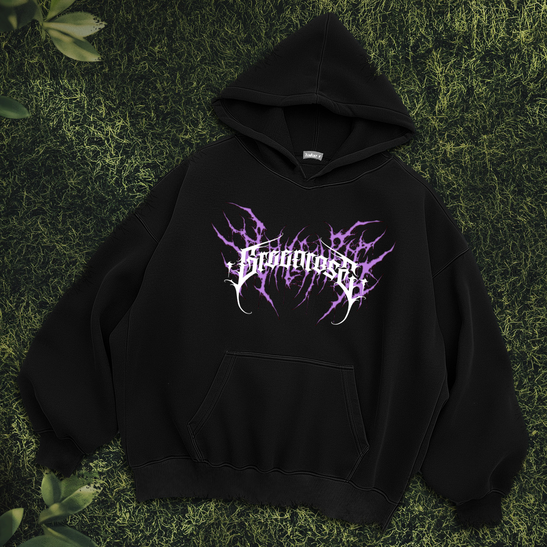 Queens Hell Black Oversized Hoodie