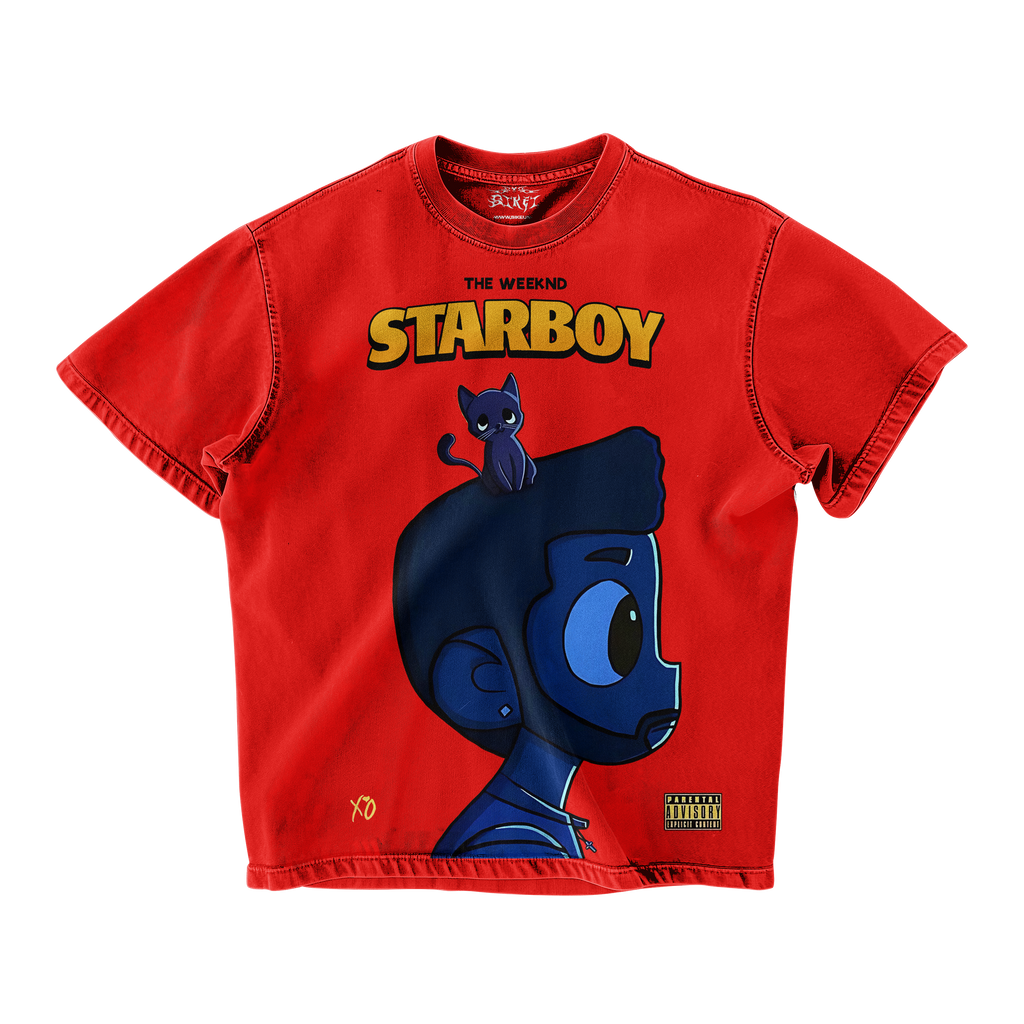 RED WEEKND OVERSIZED T-SHIRT