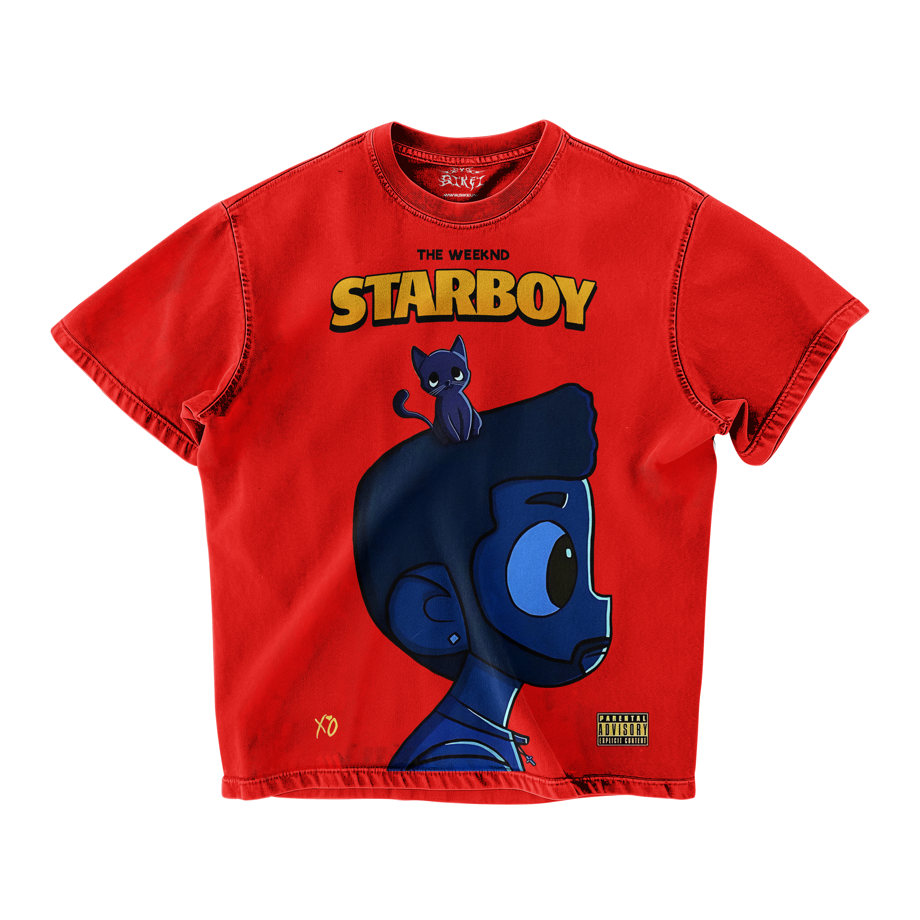 RED WEEKND OVERSIZED T-SHIRT