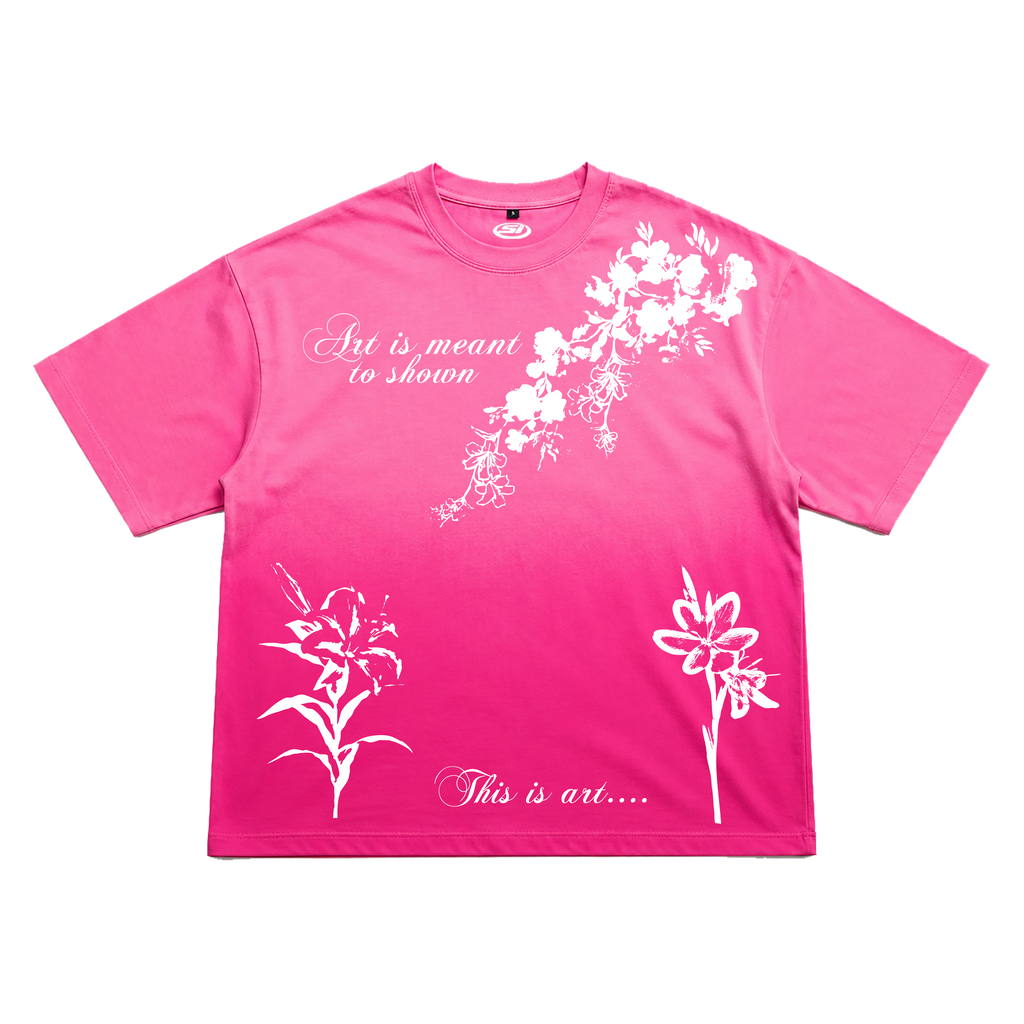FLORIST ART OMBRE OVERSIZED T-SHIRT