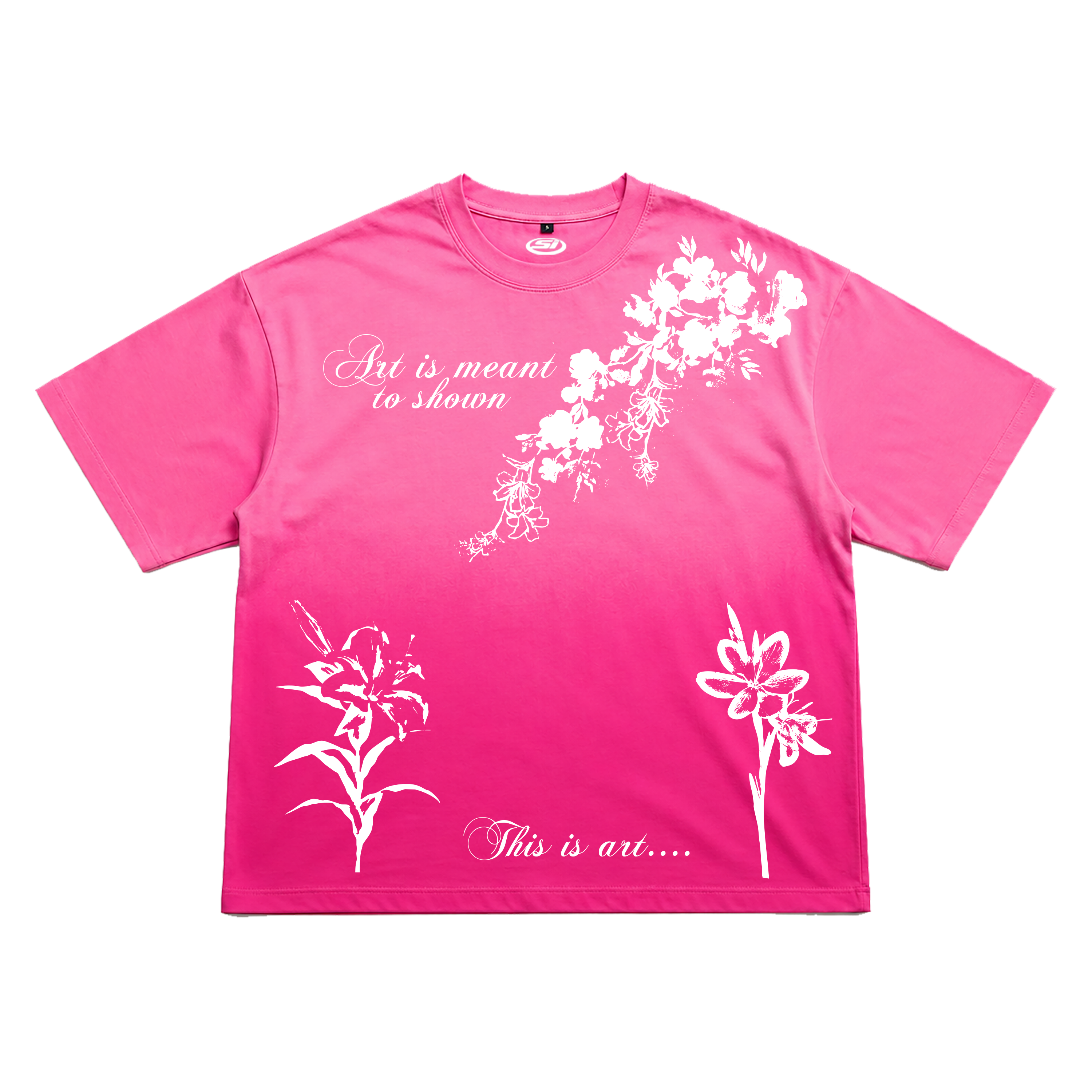 FLORIST ART OMBRE OVERSIZED T-SHIRT
