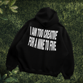 Too Creative Black Oversized Hoodie