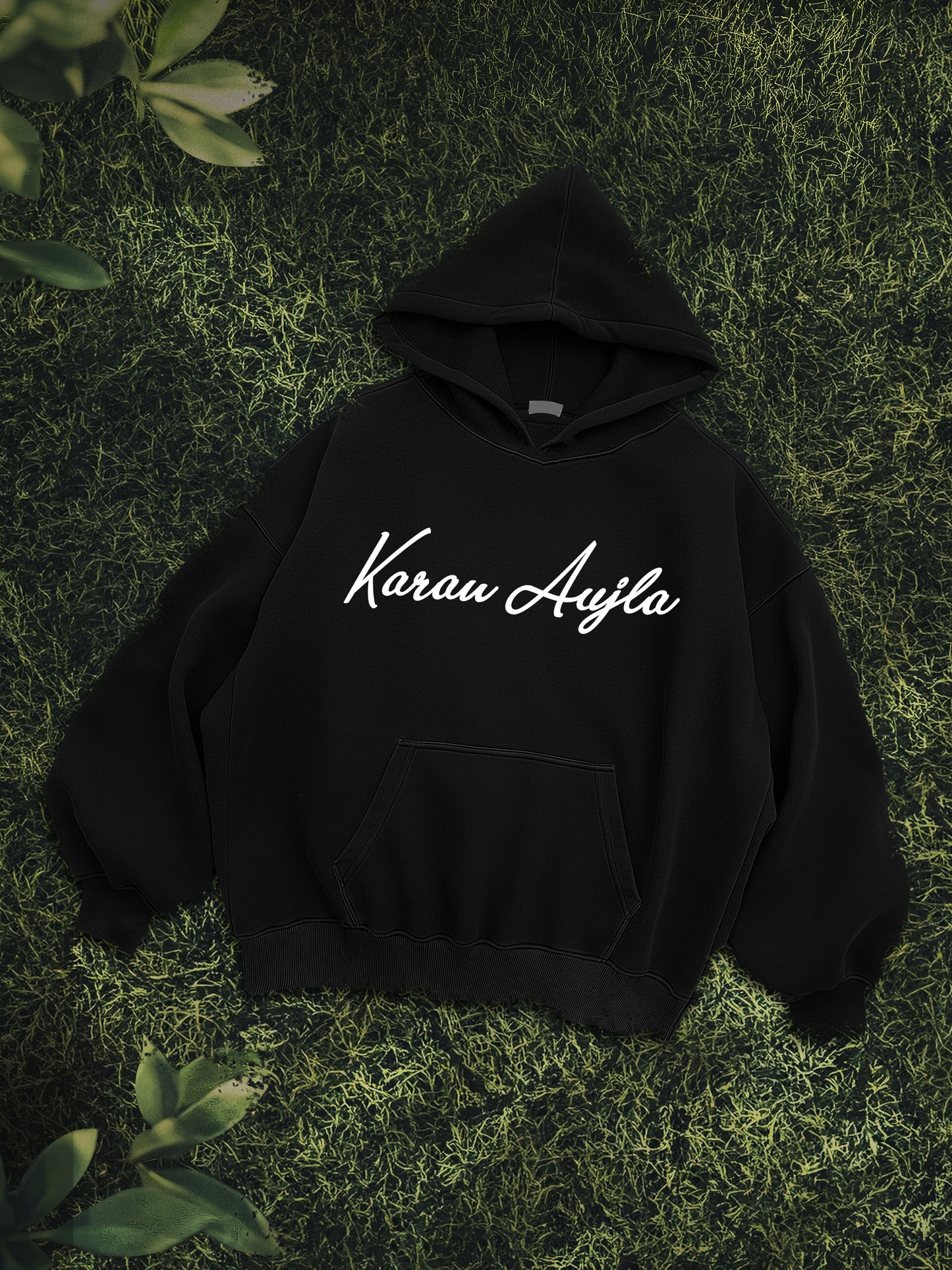 Karan Aujla It was all a dream Black Oversized Hoodie