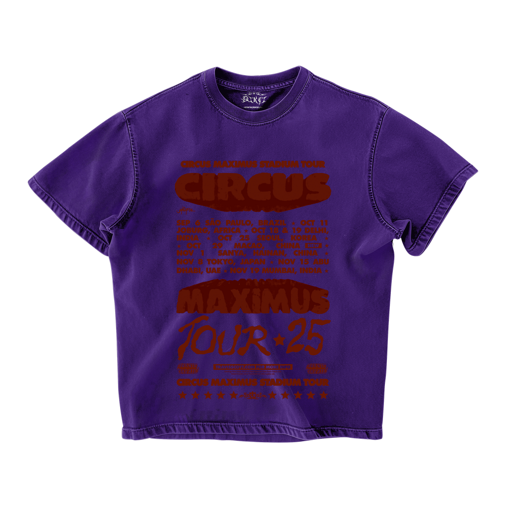 CIRCUS MAX. TOUR ‘25 OVERSIZED TEE V. PURPLE