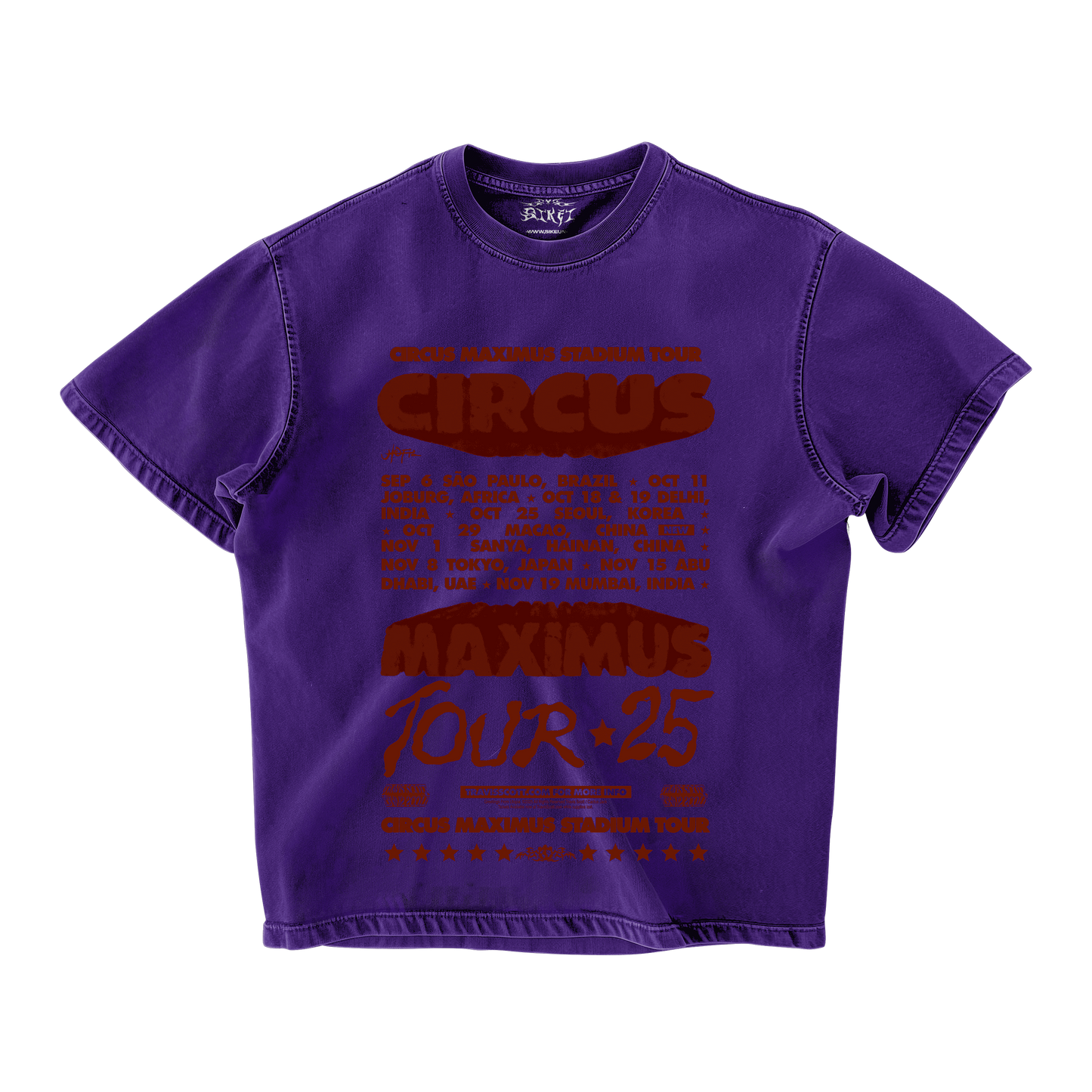CIRCUS MAX. TOUR ‘25 OVERSIZED TEE V. PURPLE