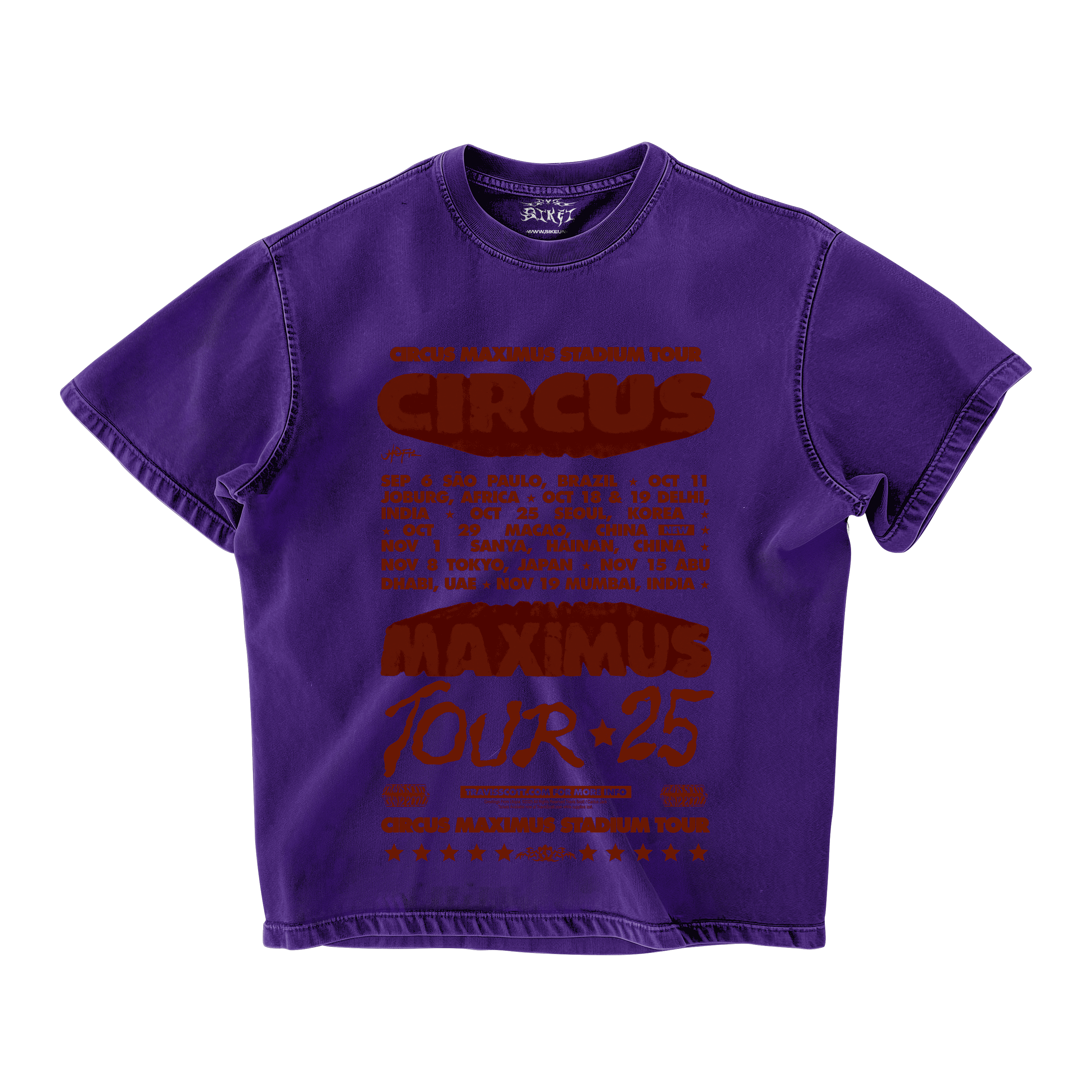 CIRCUS MAX. TOUR ‘25 OVERSIZED TEE V. PURPLE