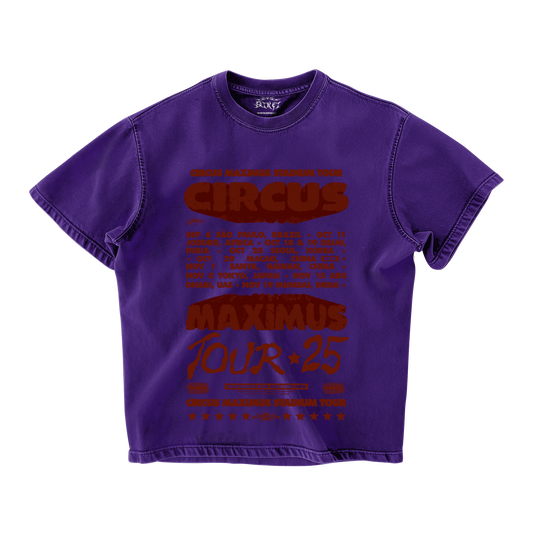 CIRCUS MAX. TOUR ‘25 OVERSIZED TEE V. PURPLE
