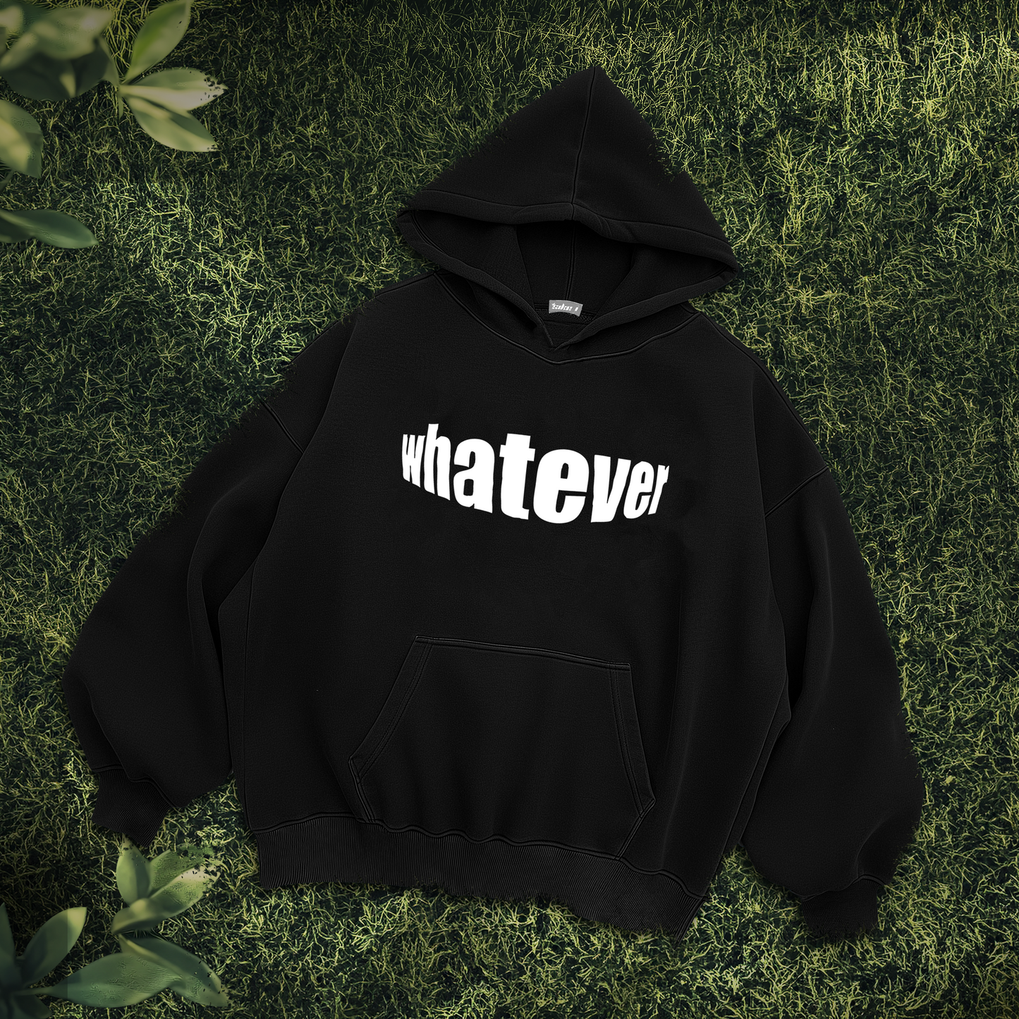 Too Creative Black Oversized Hoodie